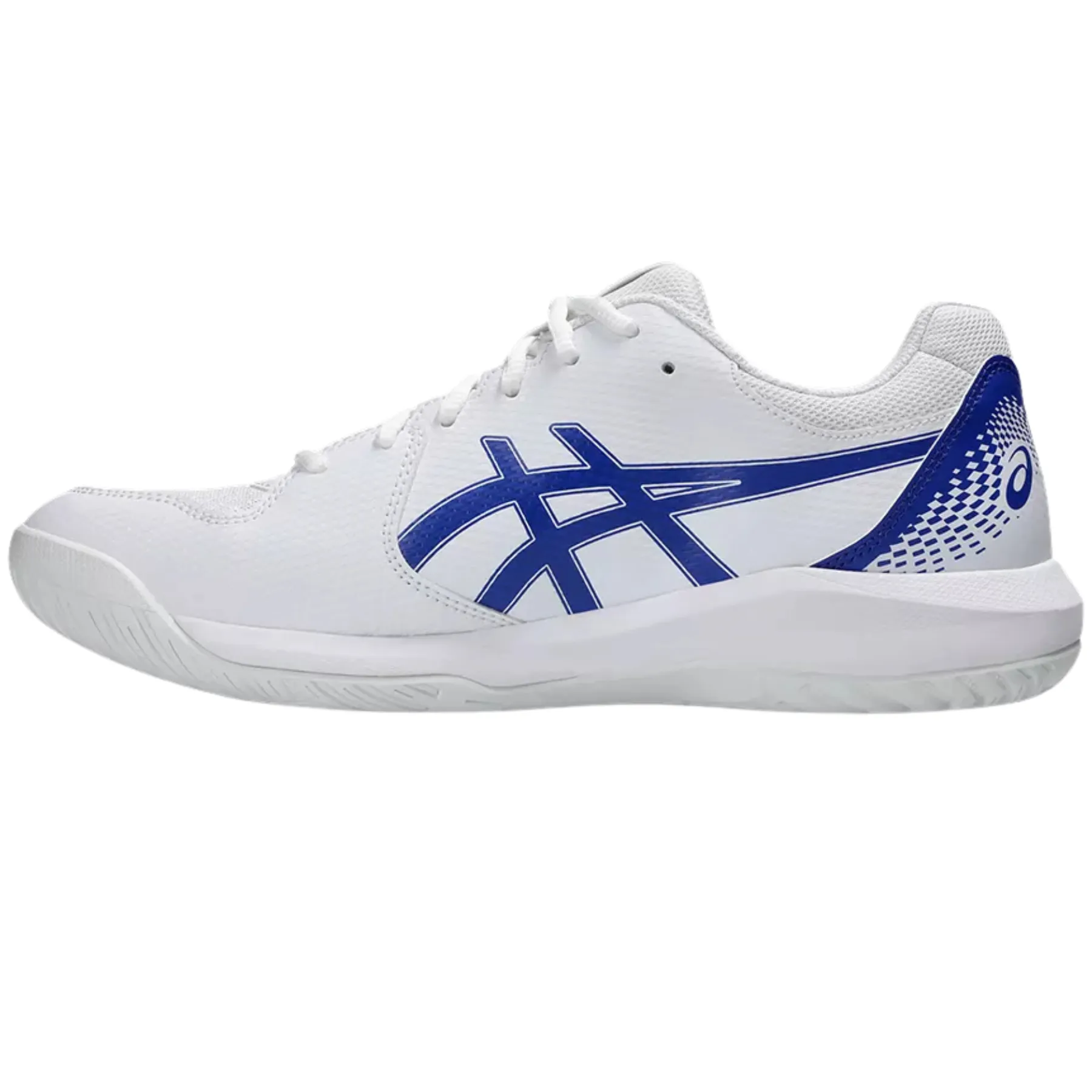 Slip On Asics Gel Dedicate 8 Hard Court Mens Tennis Shoes - White/Dark Cobalt