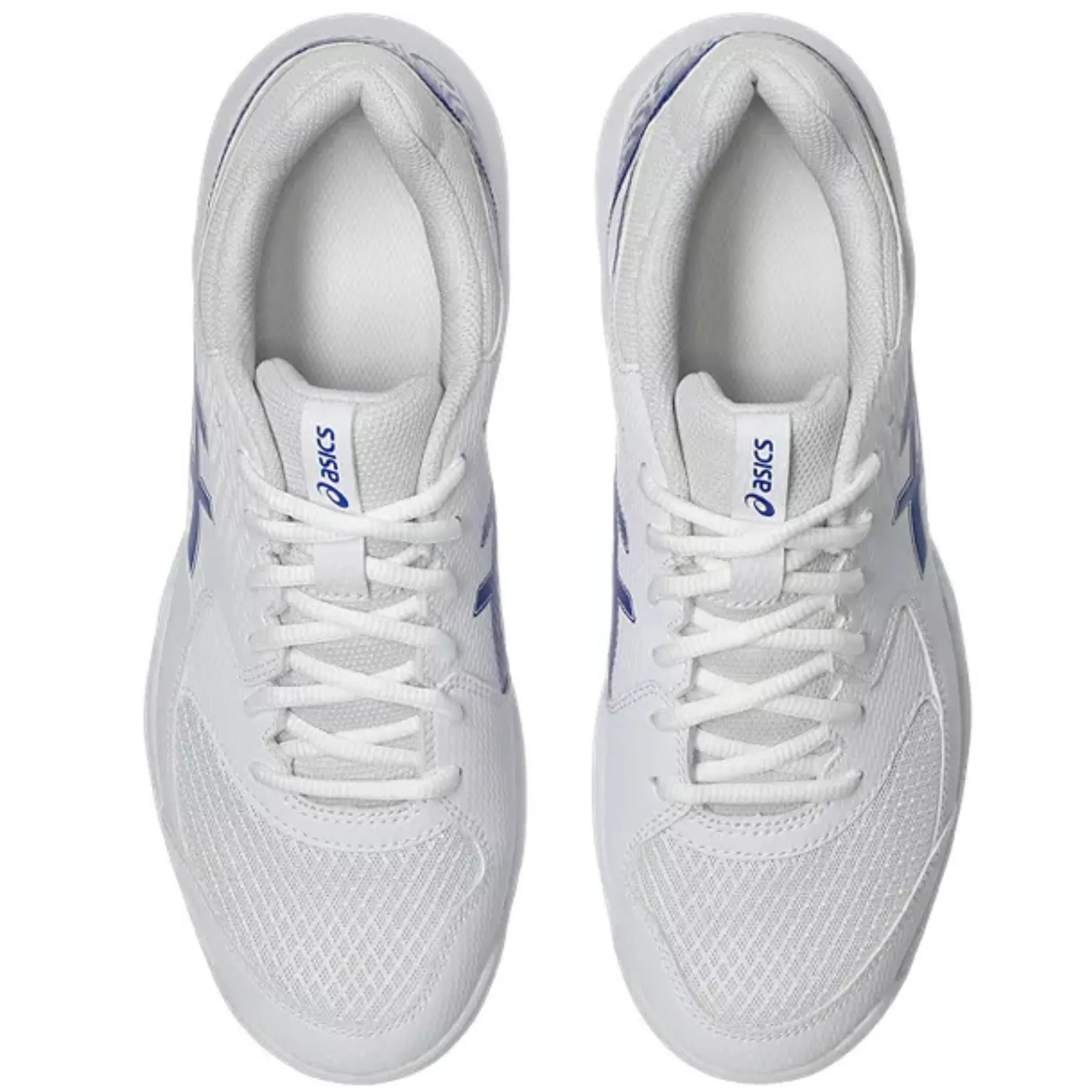 Walking Breathable knit Asics Gel Dedicate 8 Hard Court Mens Tennis Shoes - White/Dark Cobalt