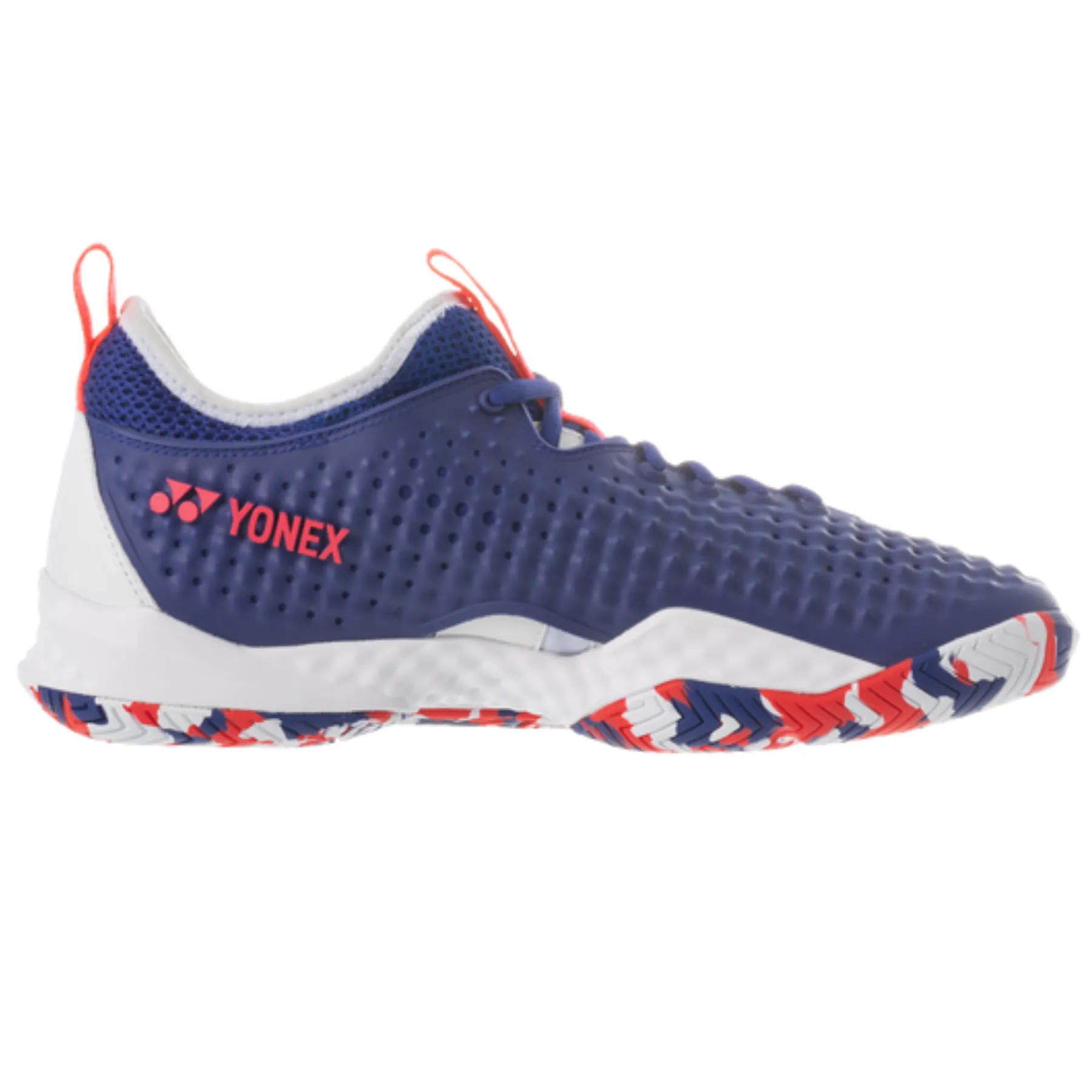 Health Seekers Yonex  2022 Fusion Rev 4 Mens All Court Tennis Shoes - White/Royal Blue