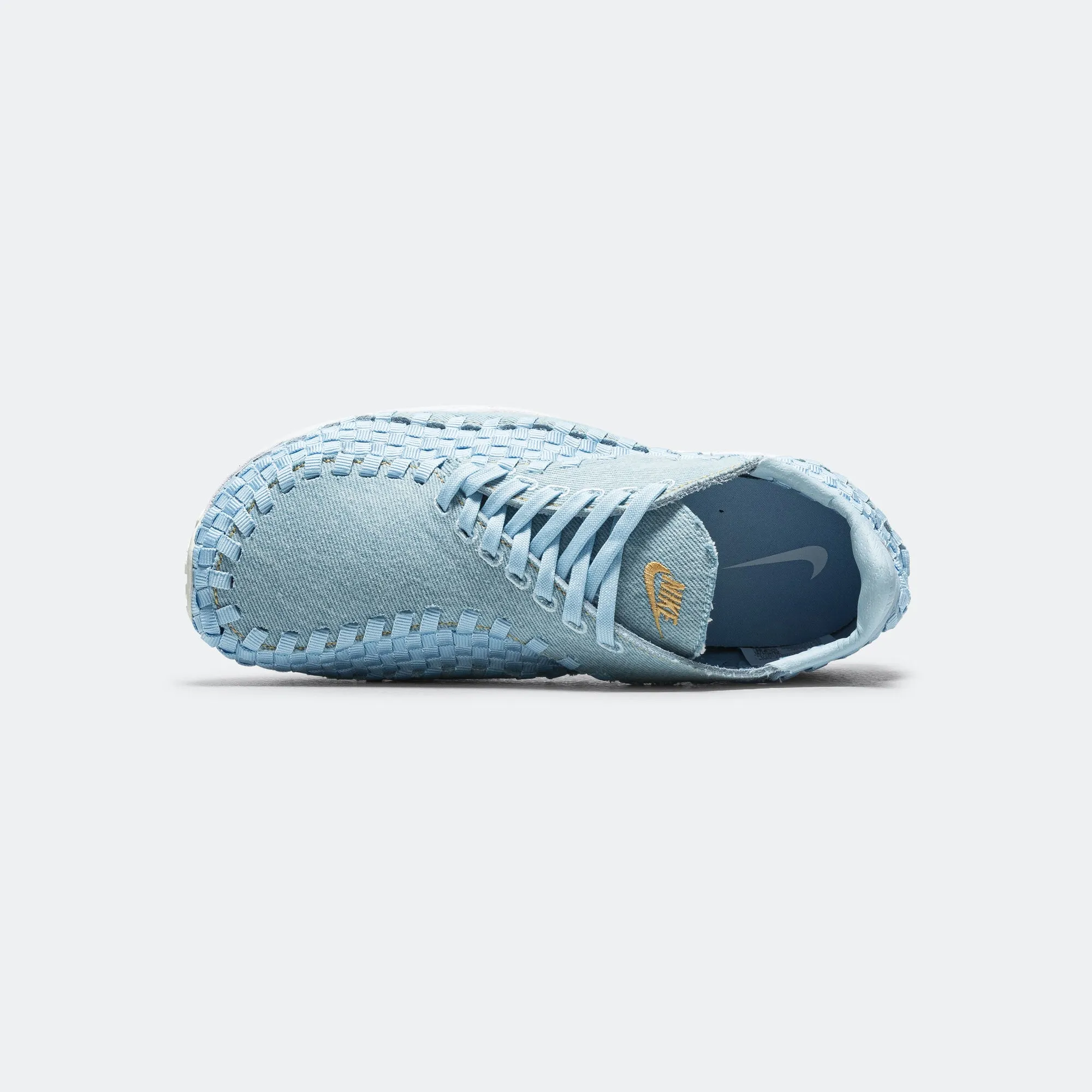 Womens Air Footscape - Denim/Wheat Gold-Ice Blue Synthetic Finish Anti Slip Tread Pattern