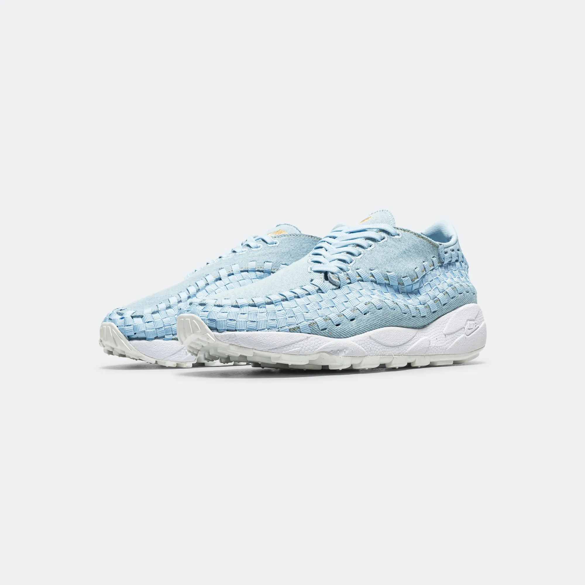 Womens Air Footscape - Denim/Wheat Gold-Ice Blue Adjustable Lace Lock
