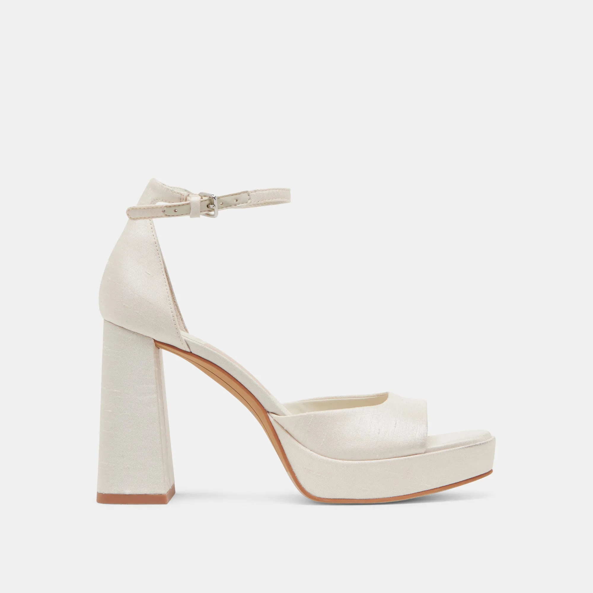 PANDRO HEELS WHITE SATIN Comfy Bridal Heels Ultra High Heels