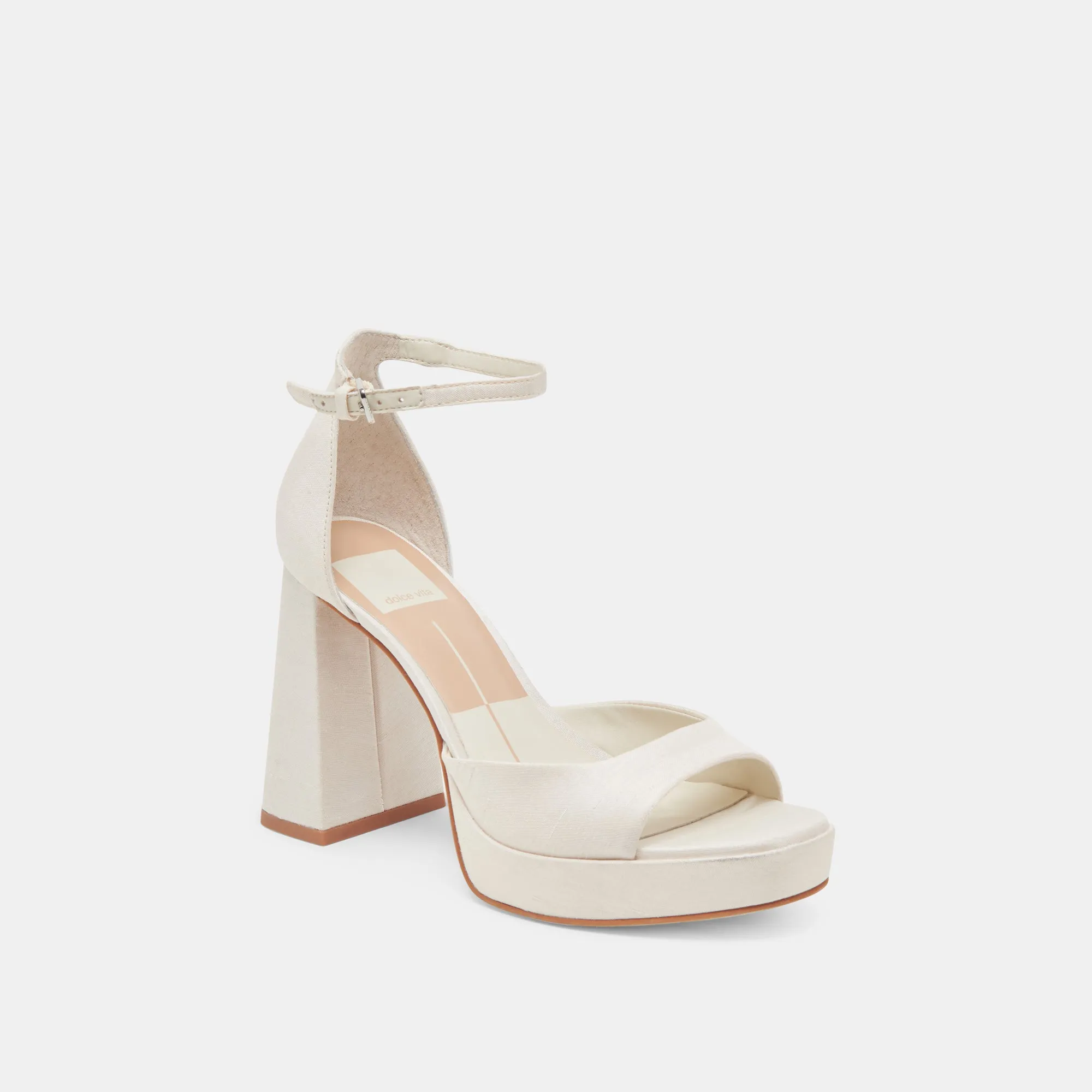 PANDRO HEELS WHITE SATIN Luxe Boots with Heels