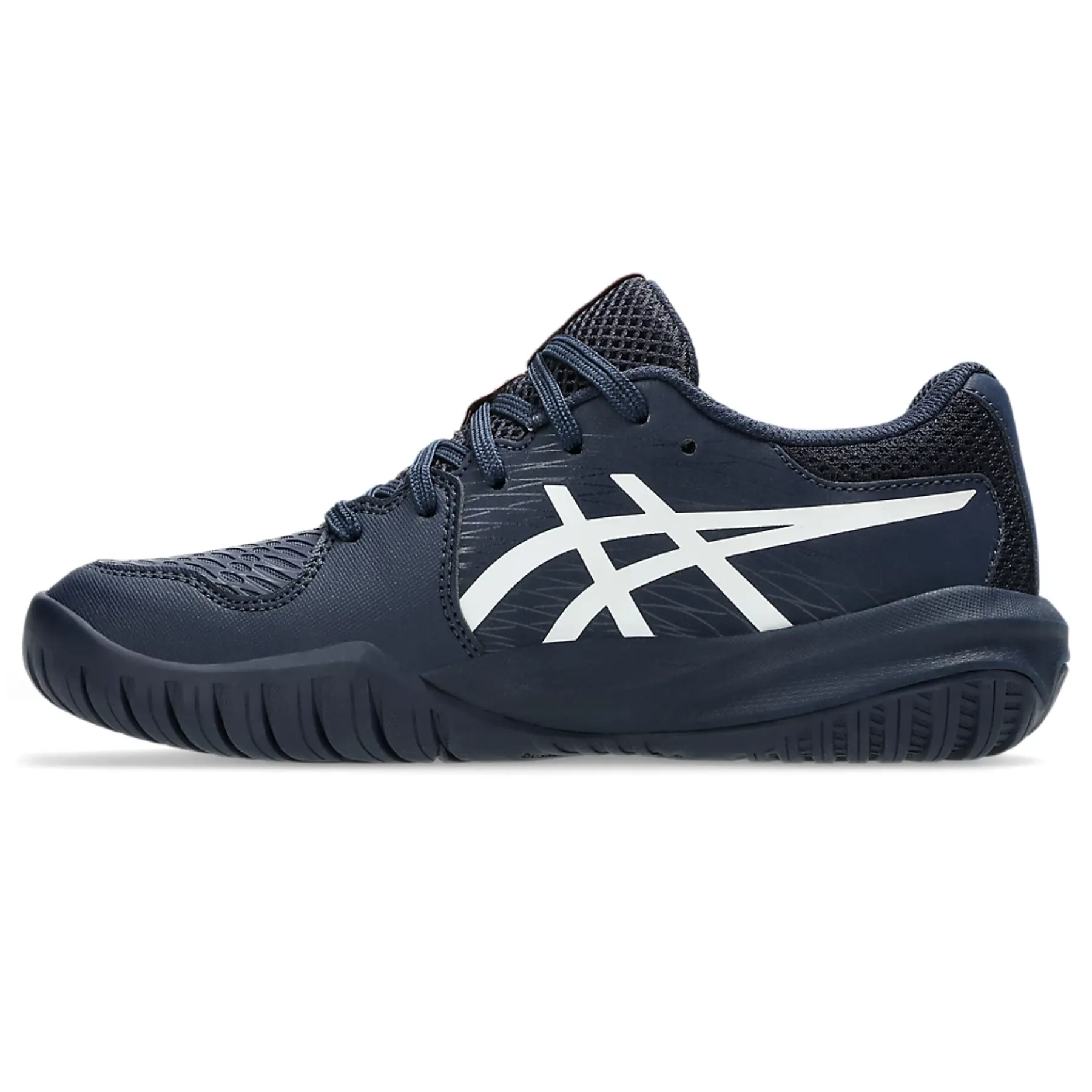 Asics Gel Resolution X Grade School Junior Tennis Shoes - Midnight/White Long Walk