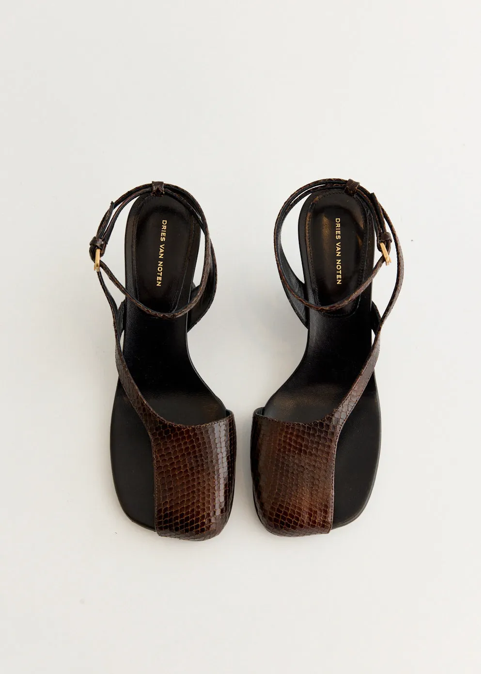 Breathable Comfort Snake-Effect Wedge Heels