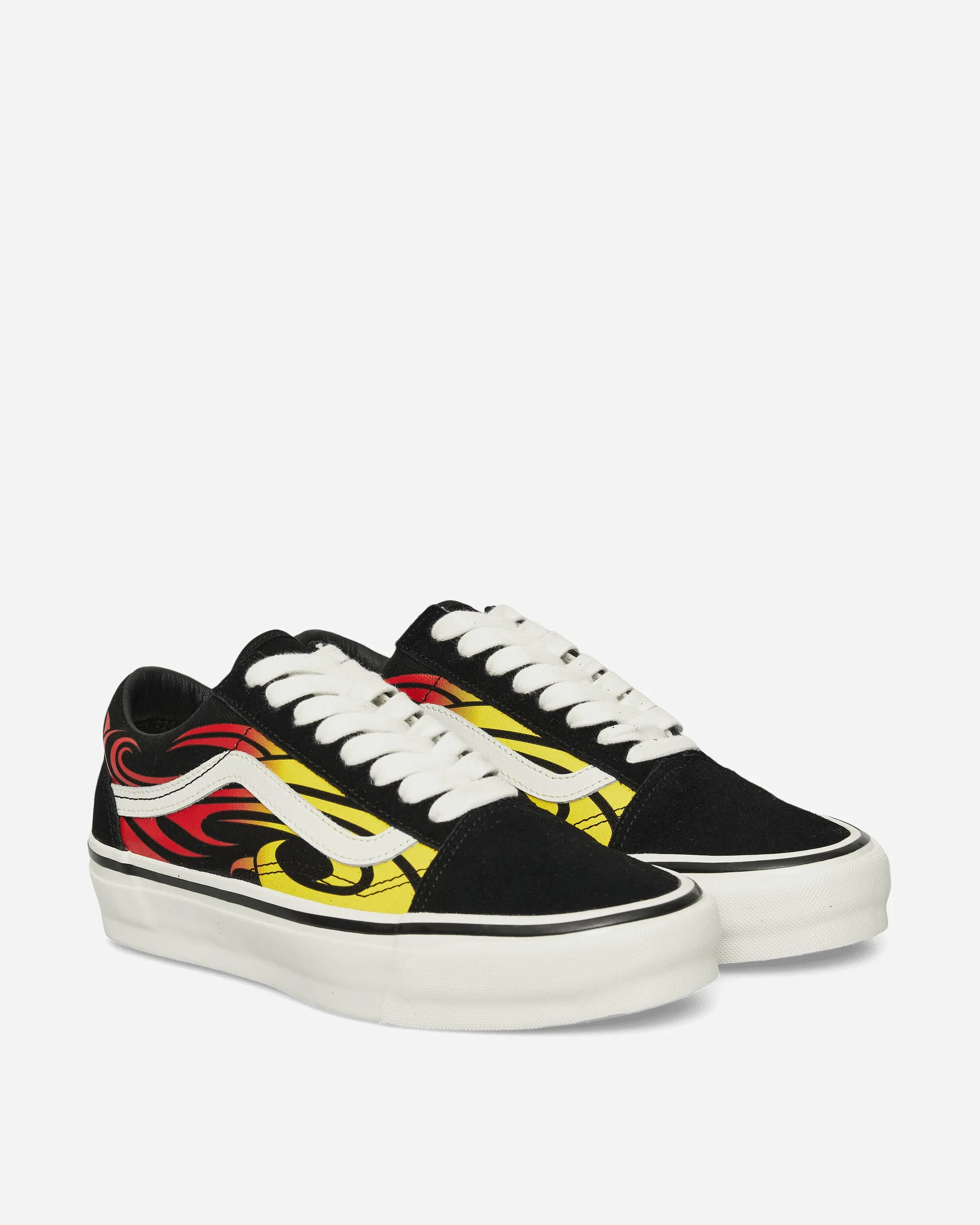 Fun Step Premium Old Skool Y2K Flame Sneakers Black / White