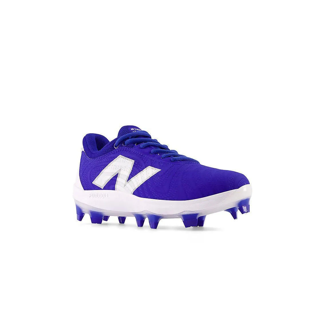 Cushioned heel New Balance Women's FuelCell FUSE v4 Molded Fastpitch Softball Cleats - Team Royal/Optic White - SPFUSEB4
