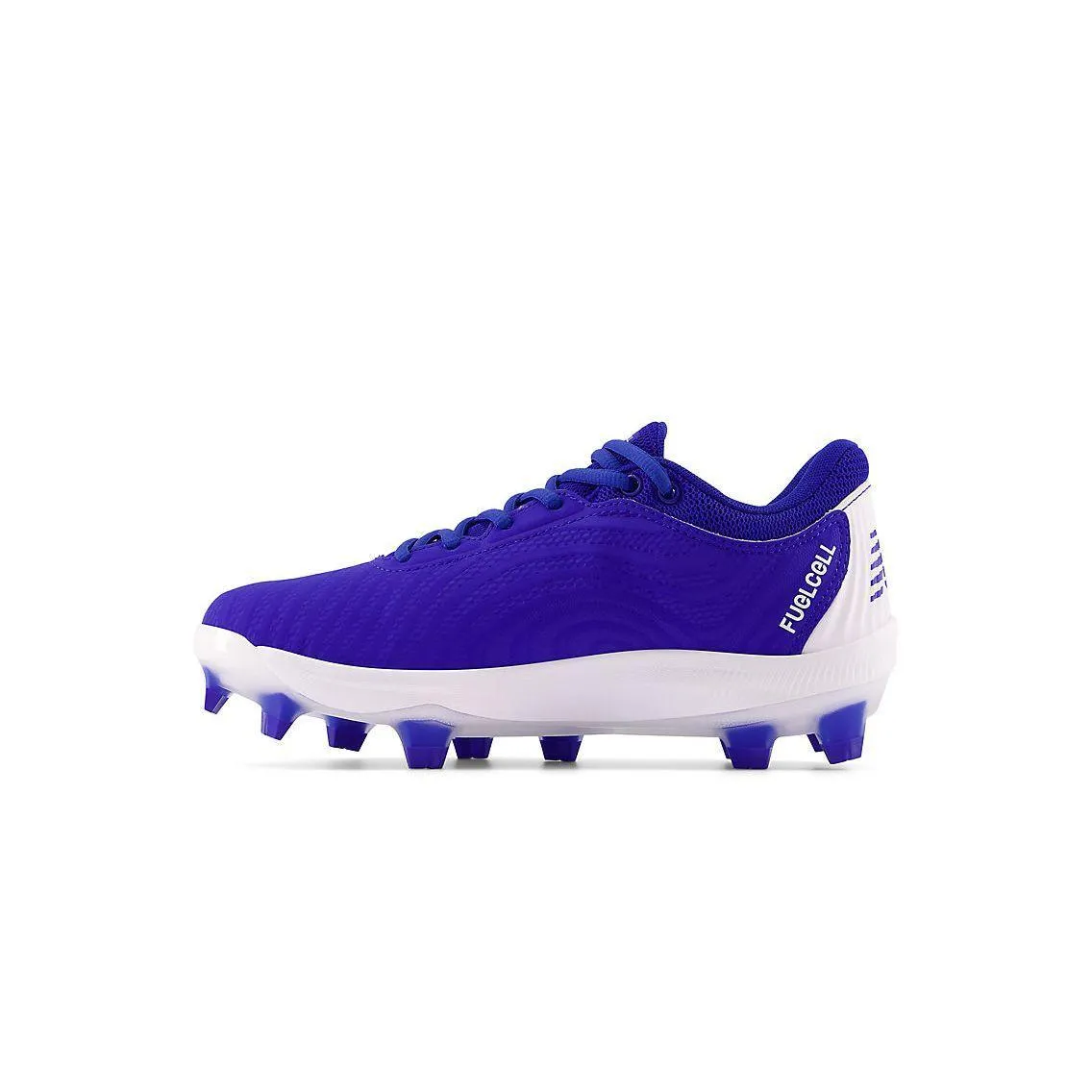 Practical Choice Milan Shine New Balance Women's FuelCell FUSE v4 Molded Fastpitch Softball Cleats - Team Royal/Optic White - SPFUSEB4