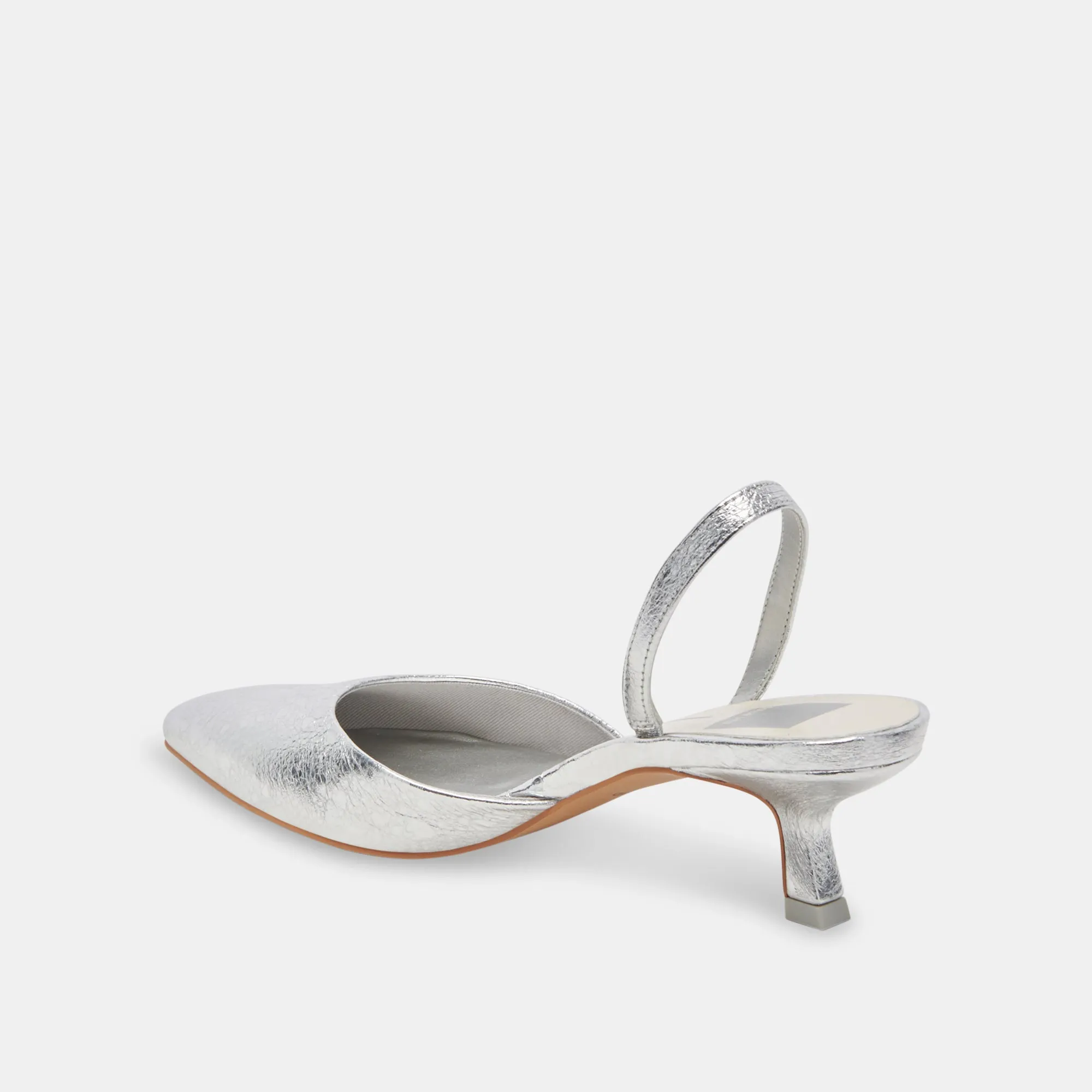 CORSA WIDE HEELS SILVER CRACKLED LEATHER Wedding Heels for Bridesmaids Breathable Design