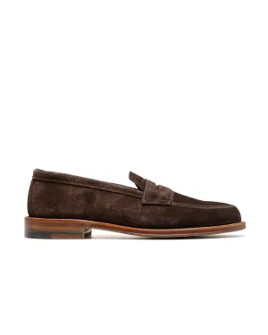 Soft Surface Alden Penny Loafer Dark Brown Suede 5738F
