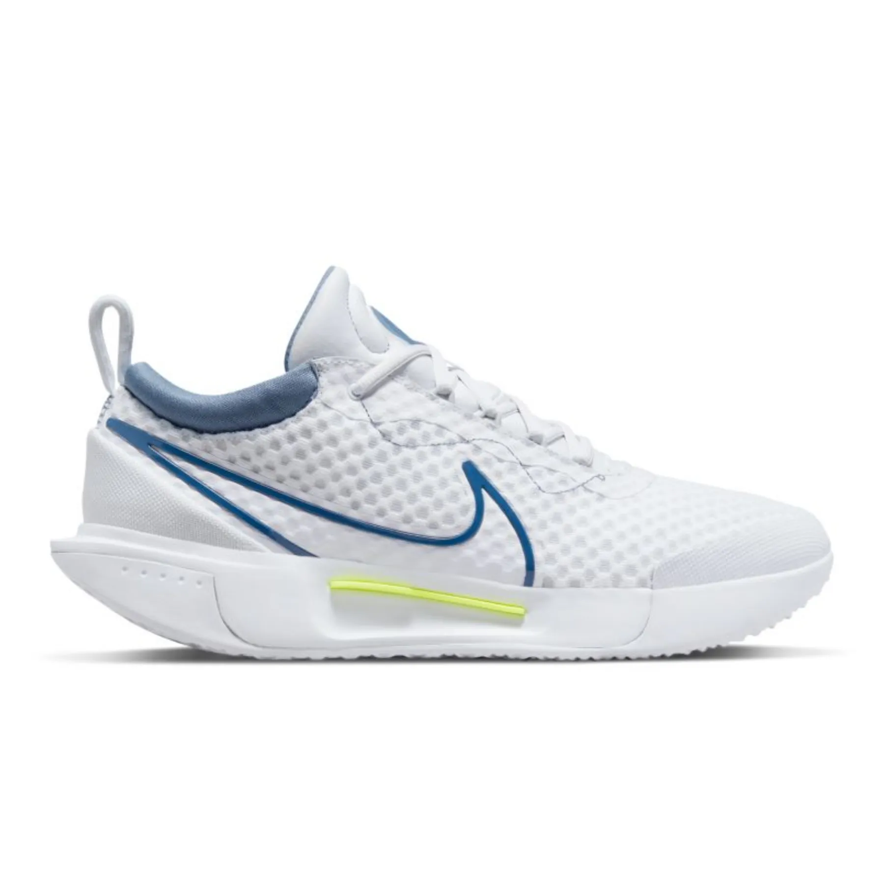 Wide fit Nike  Court Zoom Pro Men Hard Court Tennis Shoes -White Mystic Navy-Ashen Slate-Grey Fog