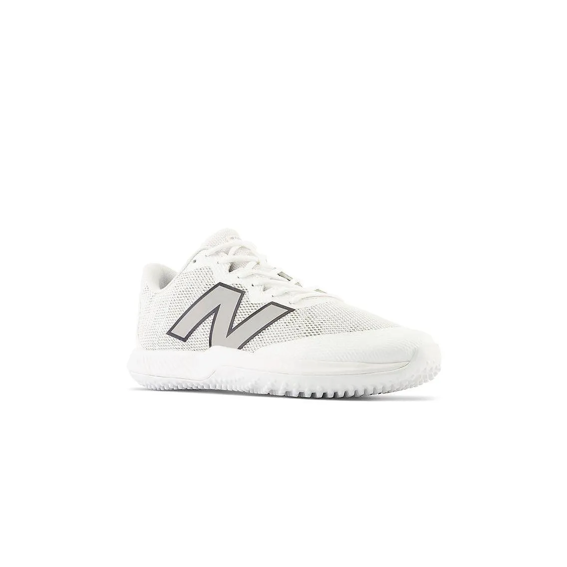 Slip On New Balance Men's FuelCell 4040 V7 Turf Baseball Shoes - Optic White / Rain Cloud - T4040W7