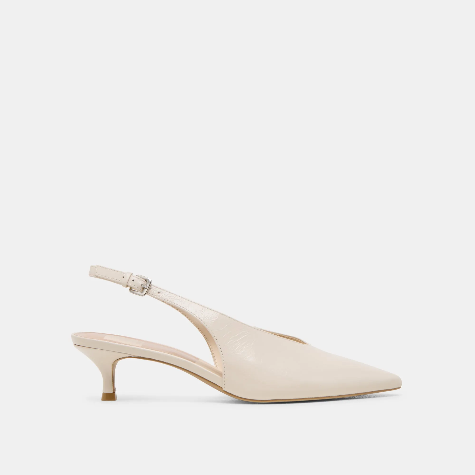 Floral Stilettos Flexible Construction ALENNA HEELS BONE CRINKLE PATENT