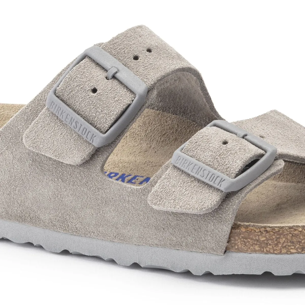 Birkenstock Men's Arizona Soft Footbed Stone Suede Street Cool Breathable Design