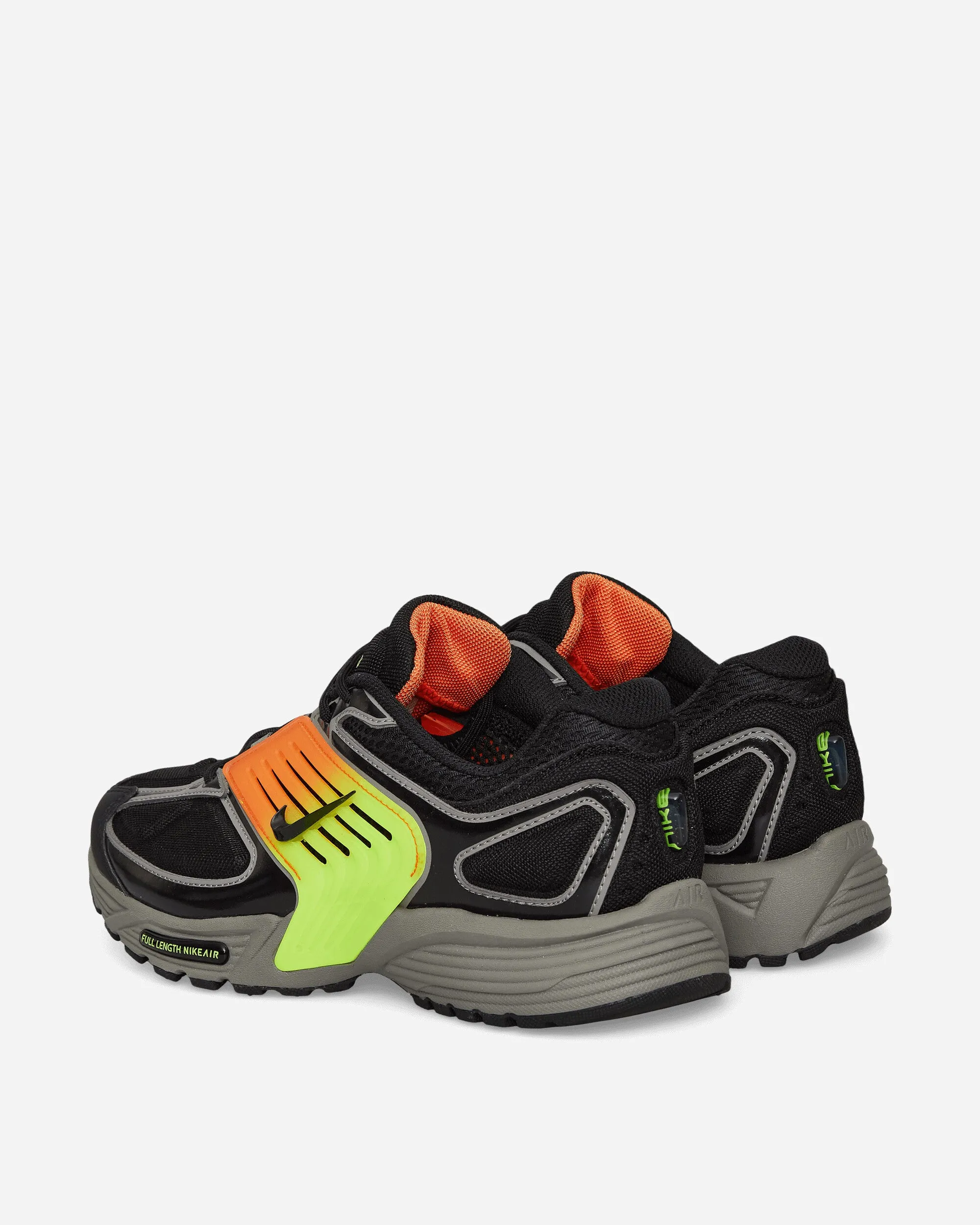 Cushioned Upper Tea Run Air Pegasus Wave Sneakers Black / Flat Pewter / Safety Orange