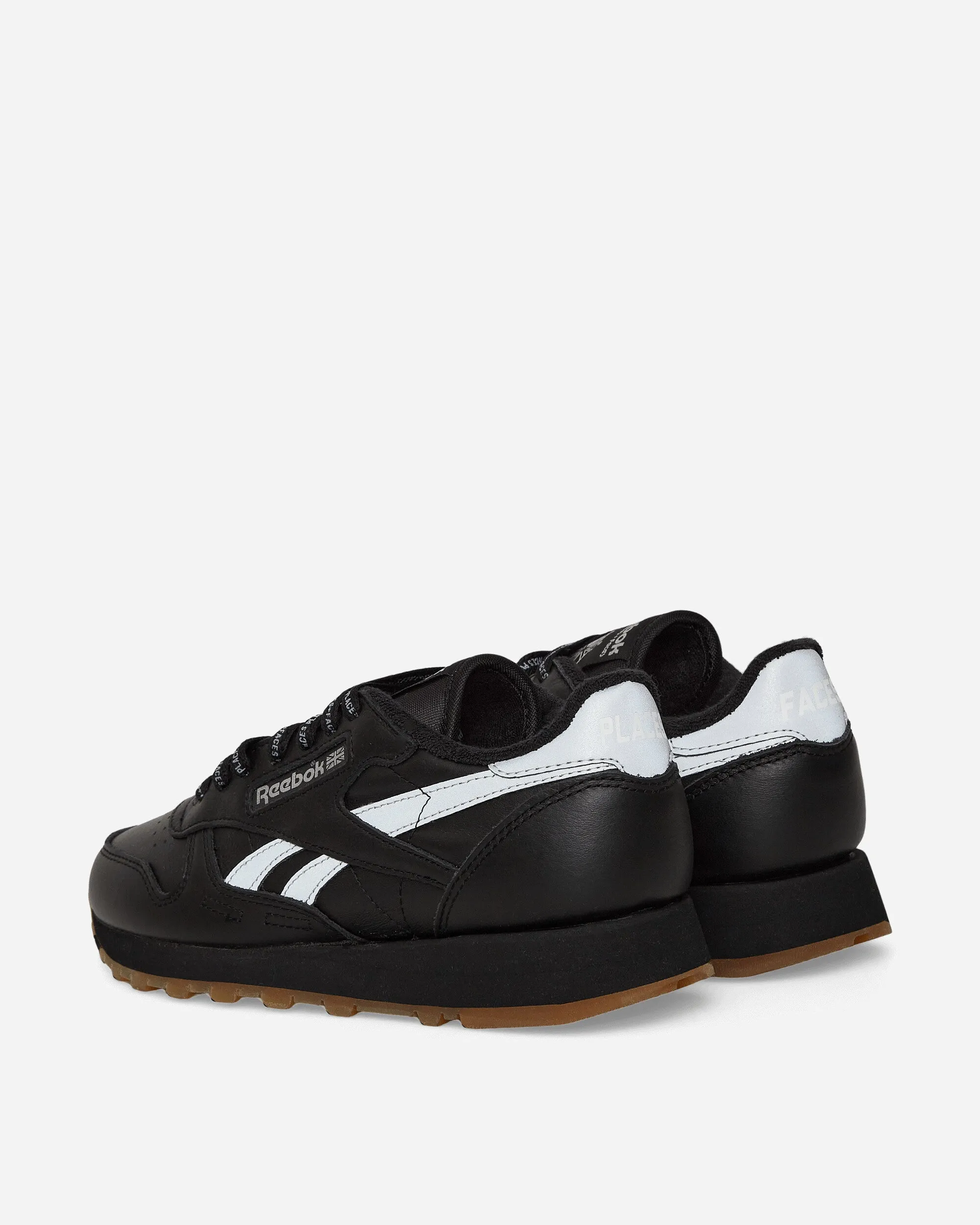 PLACES FACES Classic Leather Sneakers Black / Silver Teen Trend