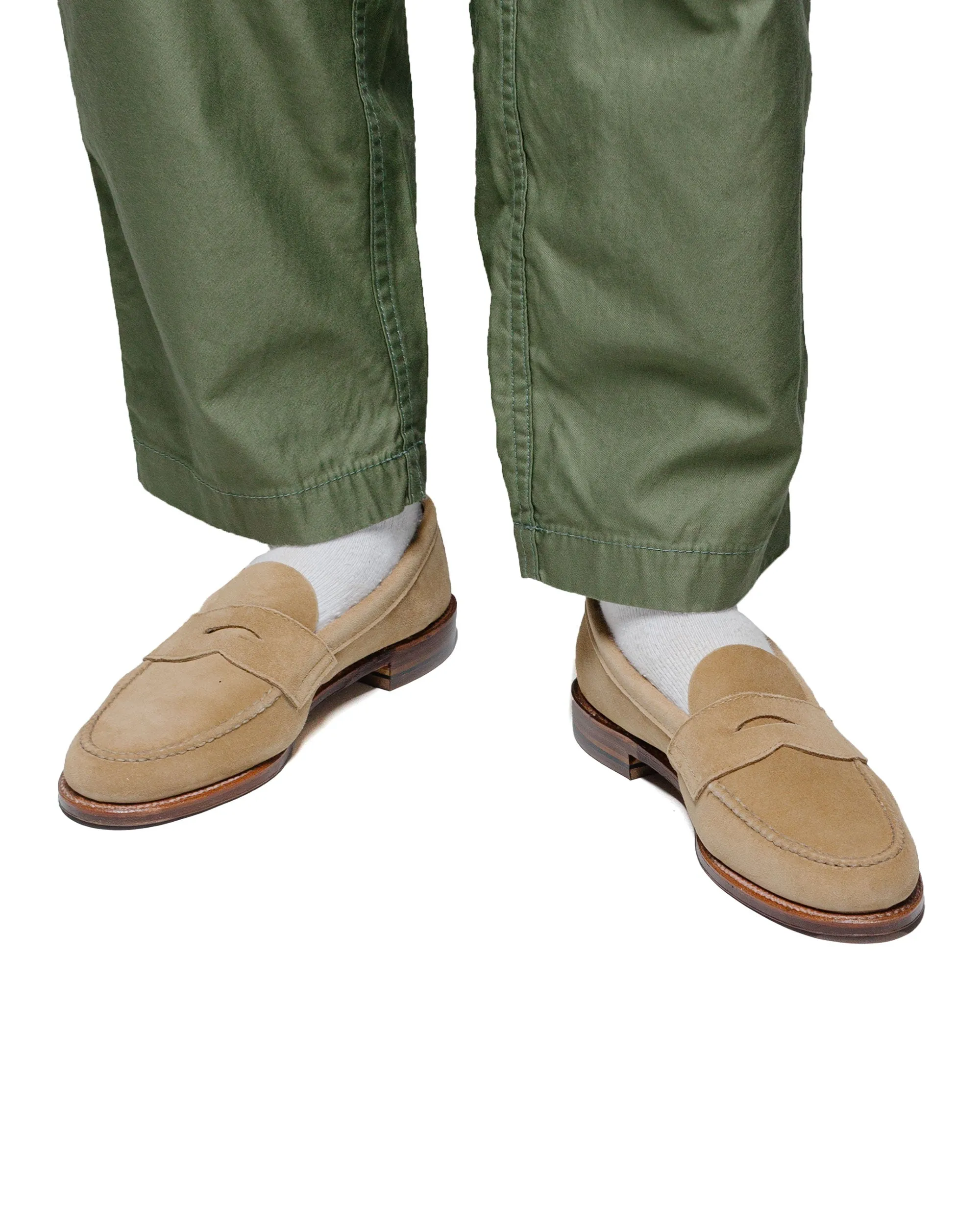 Alden Unlined Leisure Handsewn Tan Suede 6244F Drive Ease