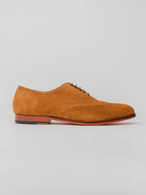 Smart Fashion Helio Wingtip Oxford - Cognac Suede