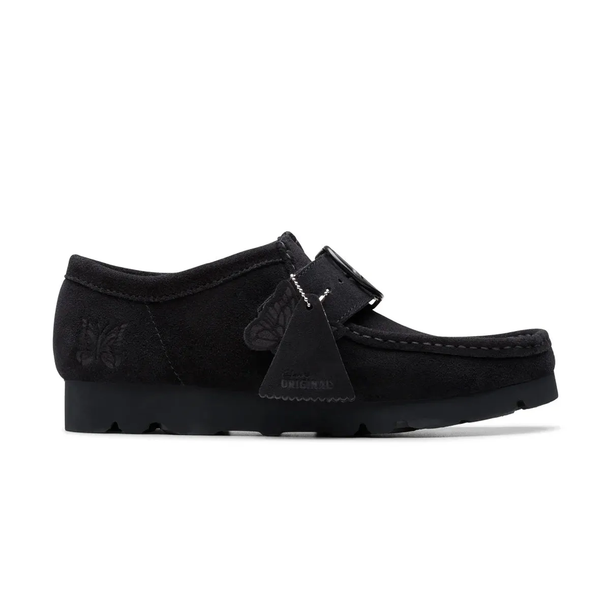   NEEDLES Walla Strap Low 'Black Suede' Lace   Up
