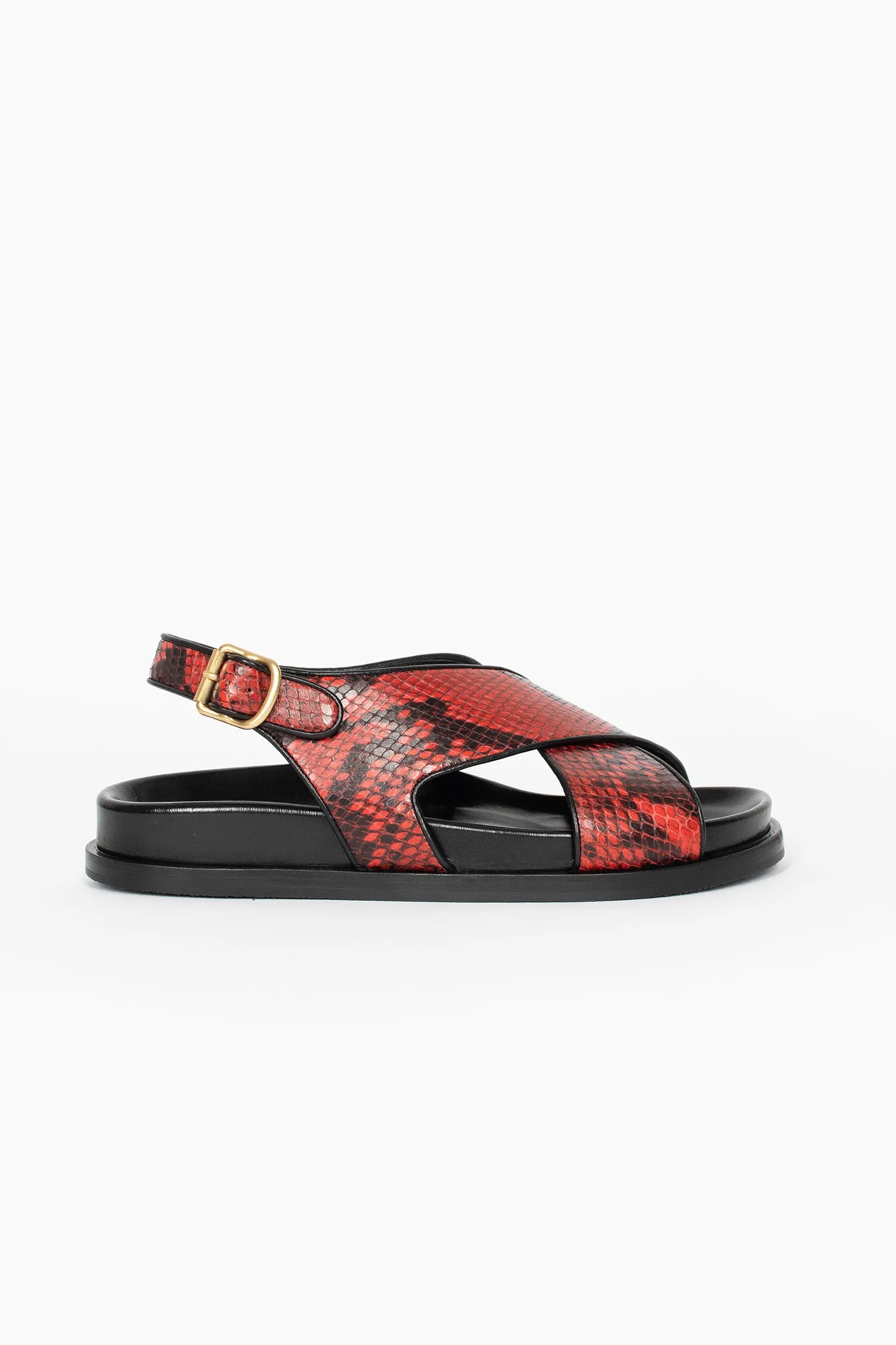 Snake Print Sandals Vermillion Easy To Slip On Season Ready
