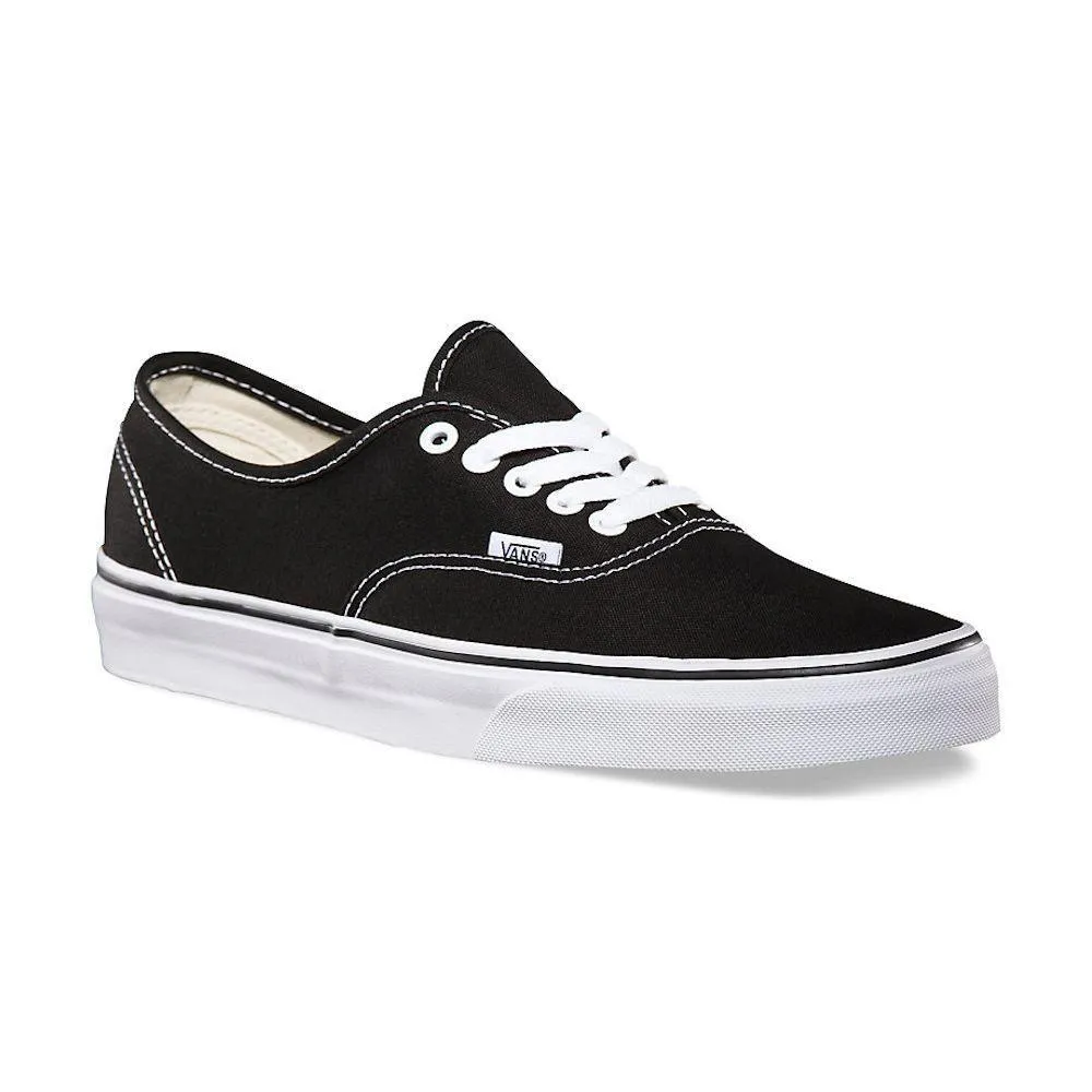 Cold Proof Heel Vans Unisex Authentic Black Canvas
