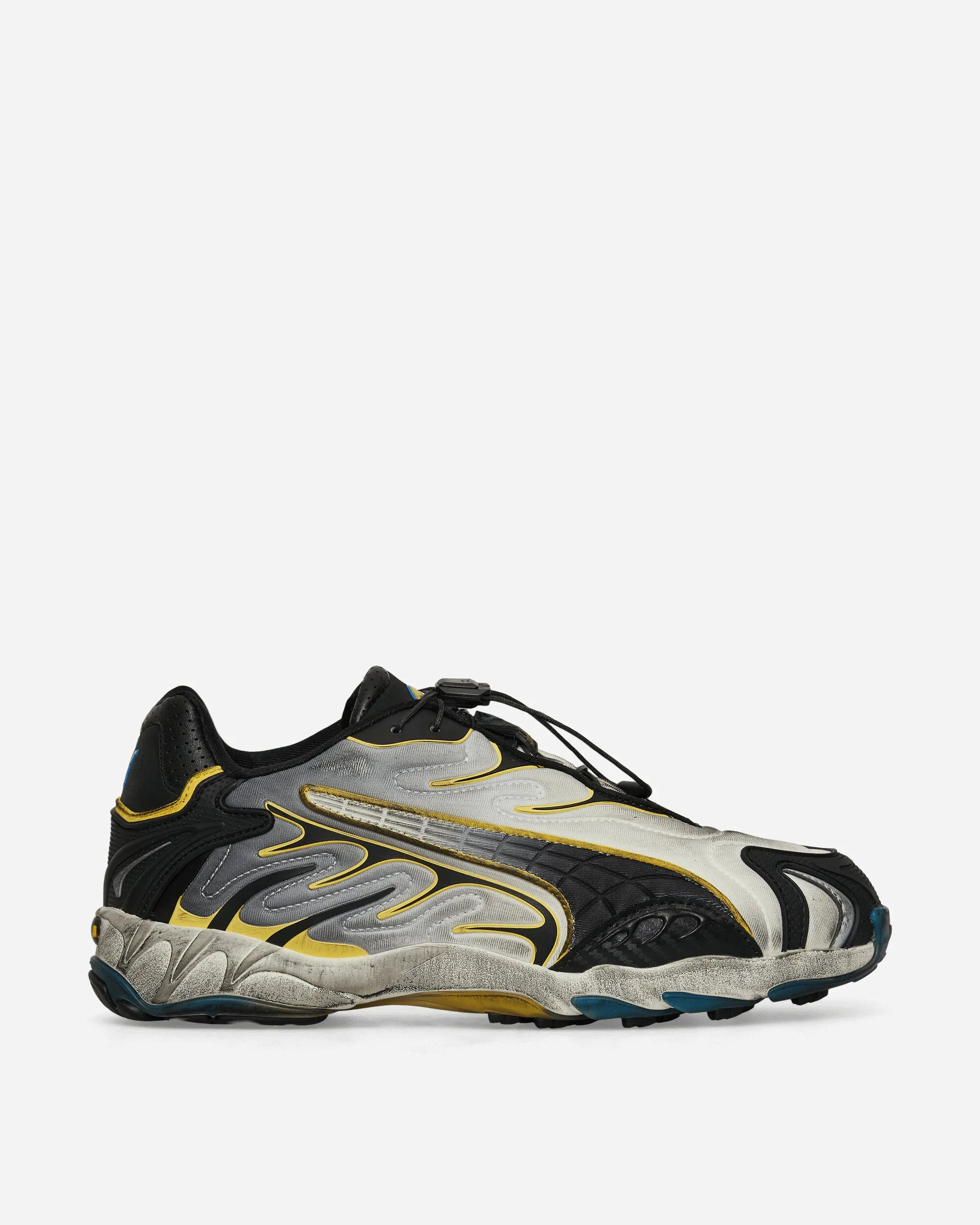 A$AP Rocky Inhale Distressed Neoprene Sneakers Warm White / Puma Black / Yellow foldable