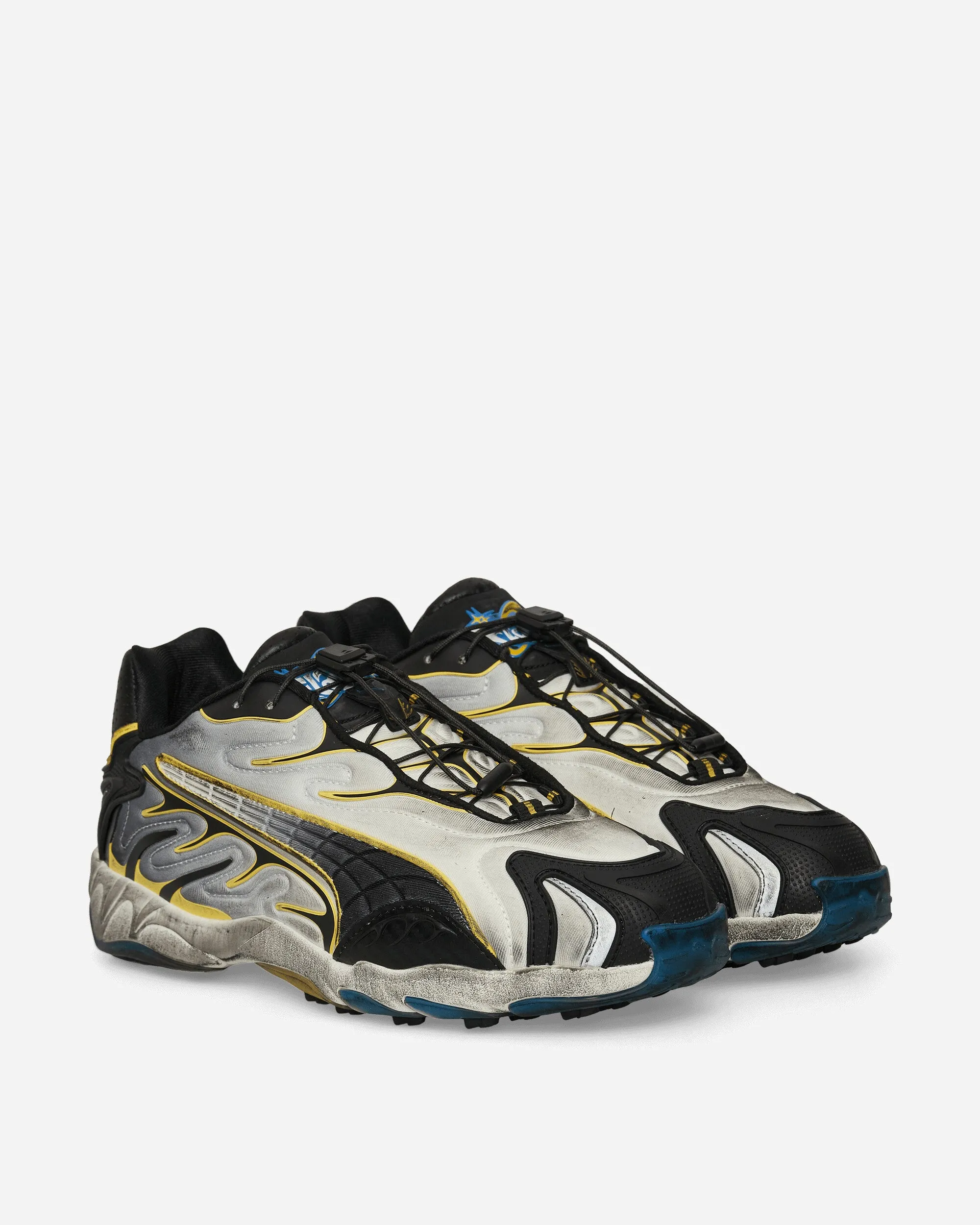A$AP Rocky Inhale Distressed Neoprene Sneakers Warm White / Puma Black / Yellow Stylish Minimal Stylish Appeal