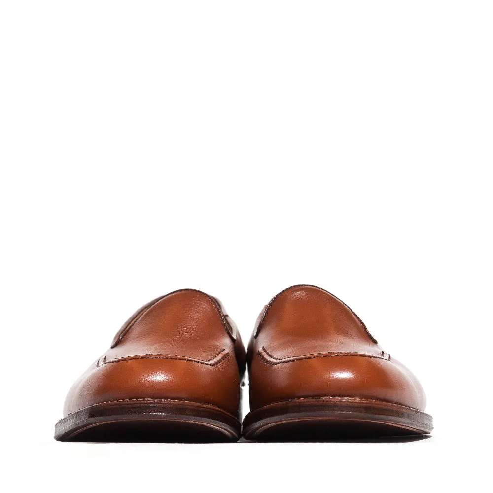 Breathable Upper Alden Cognac Lady Calf Slip On With Mocc Stitch