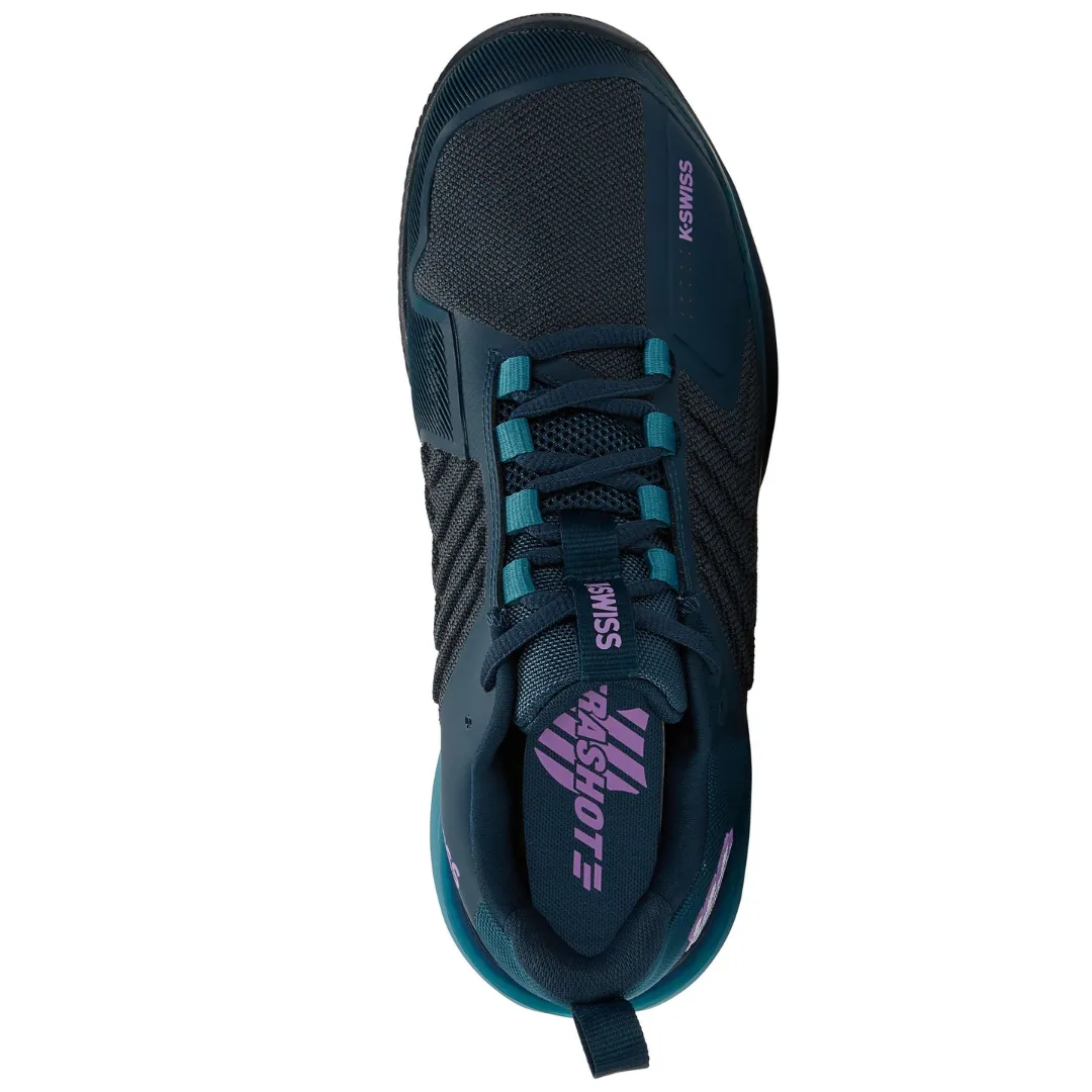 K Swiss Ultrashot 3 AC Men Tennis Shoes - Reflecting/Blue/Amethyst Soft outsole