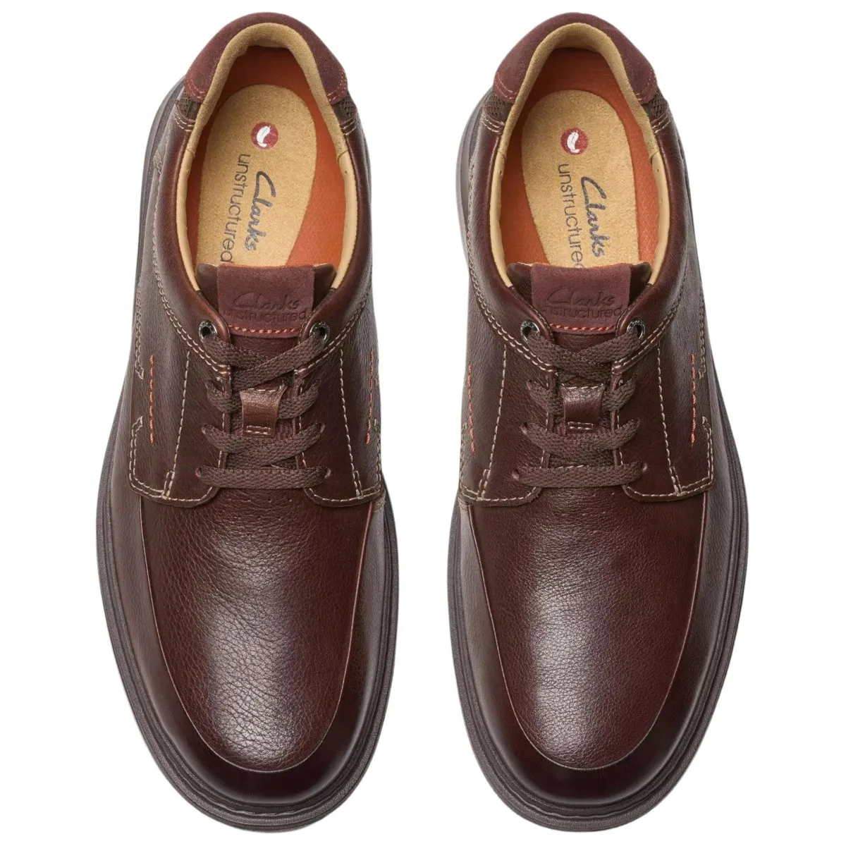 Clarks Men's Un Briley Lace Mahogany Leather Breathable   fabric Trail Run
