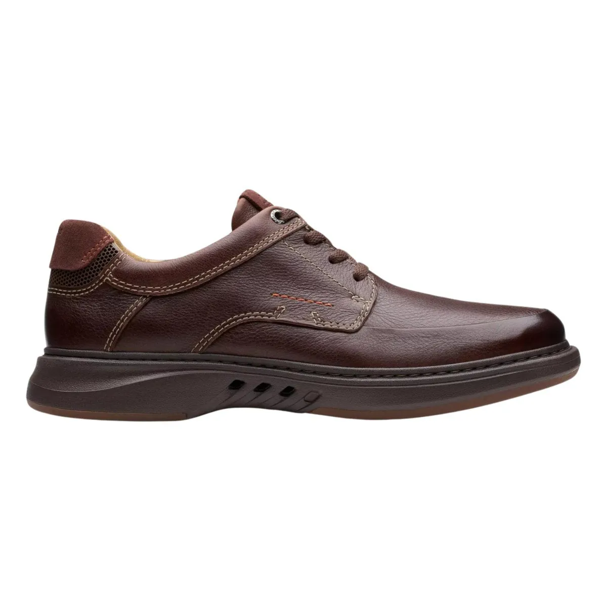 Clarks Men's Un Briley Lace Mahogany Leather Comfy Interior boho vibe