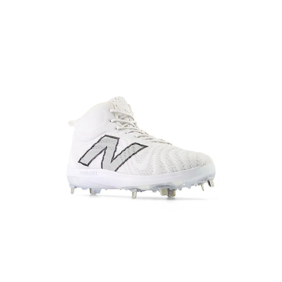 New Balance Men's FuelCell 4040 V7 Mid-Metal Baseball Cleats - White / Rain Cloud - M4040TW7 Hard Wear