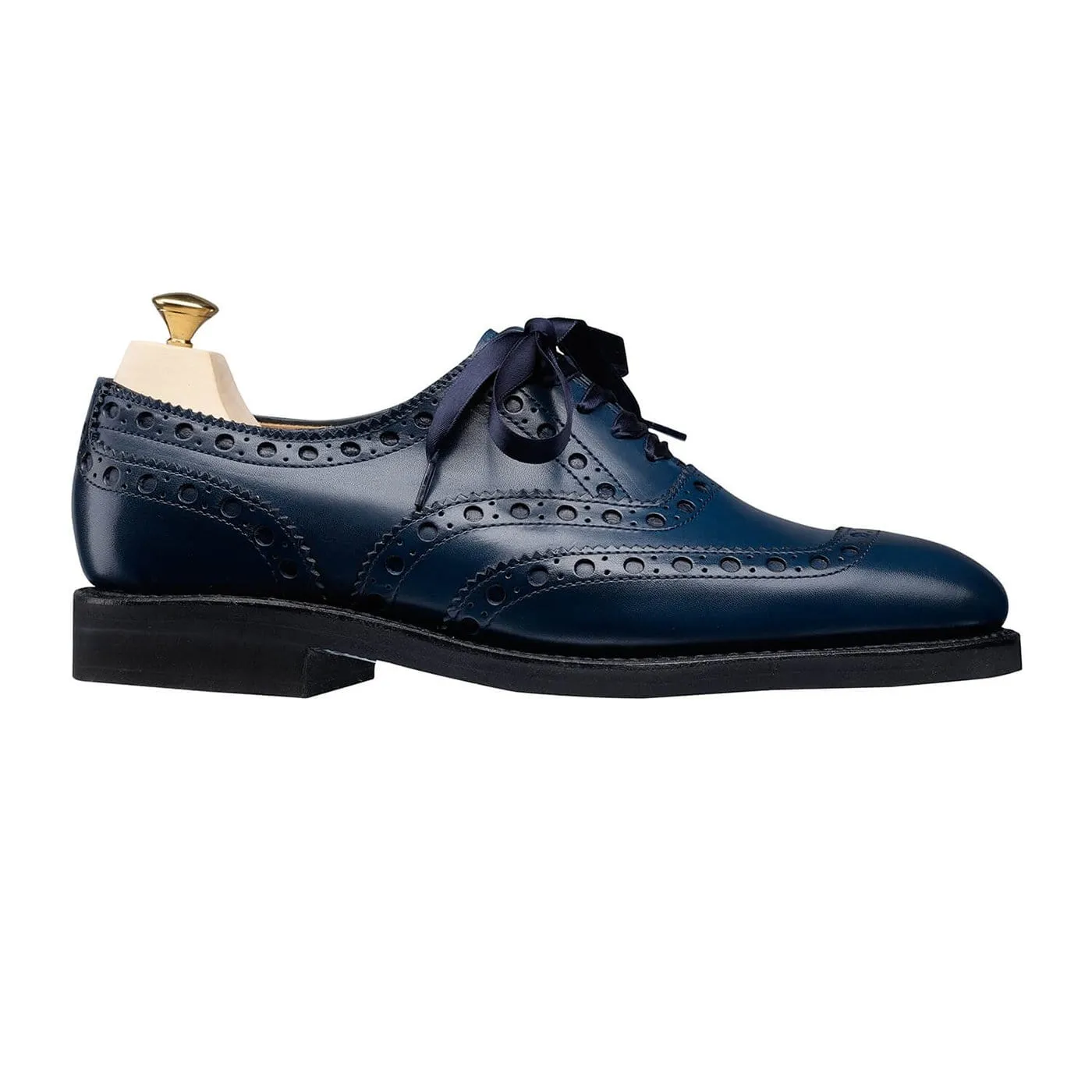 Anna Blue Burnished Calf Corporate Formal Oxfords