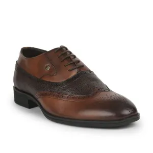 Grey Oxfords Sturdy Build Healers Formal Brown Lacing Brogue Shoes For Men AV-20 By Liberty