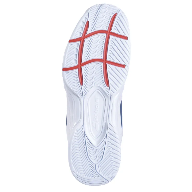 Modern Design High Intensity Babolat SFX3 All Court Men Tennis Shoes - White/Estate Blue