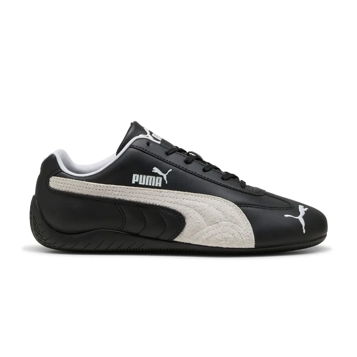 Speedcat Leather 'Black White' Street Movement Calm Design