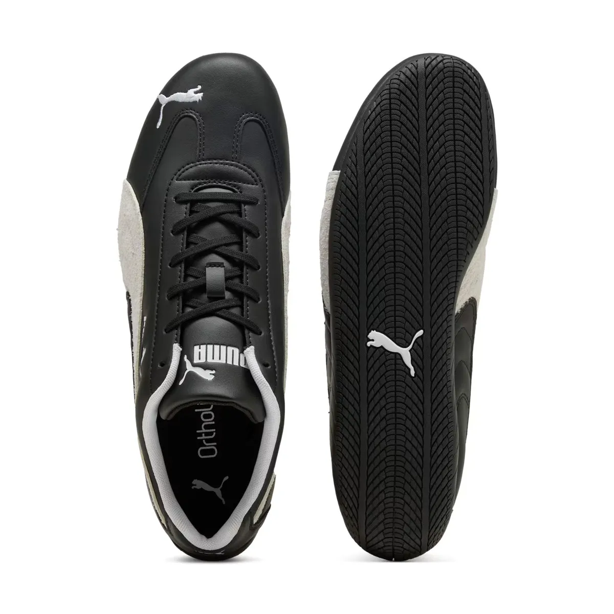 Speedcat Leather 'Black White' Multidirectional Flex Designer Sneakers