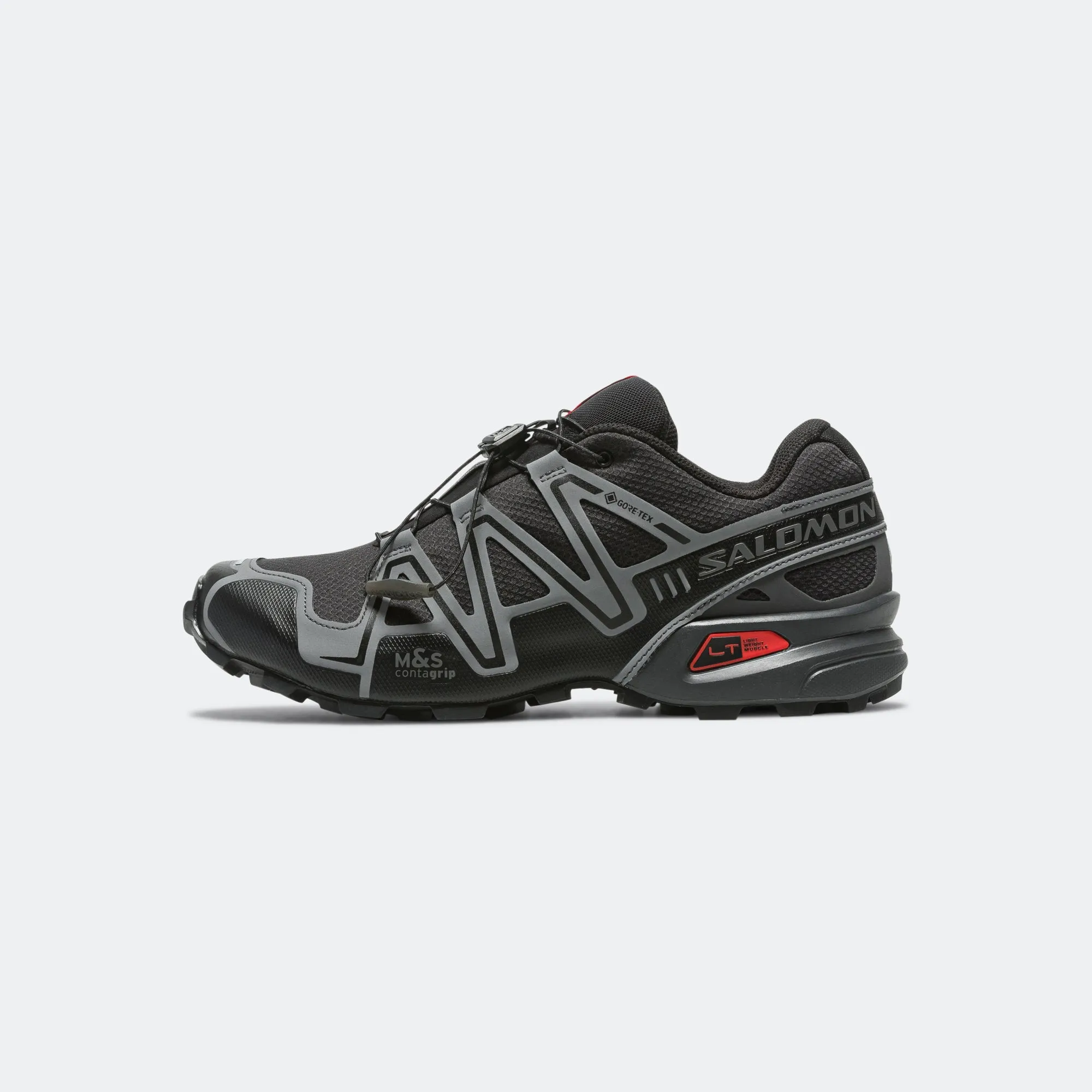 Speedcross 3 GTX - Black/Asphalt-Flame Scarlet Heel Lock Technology