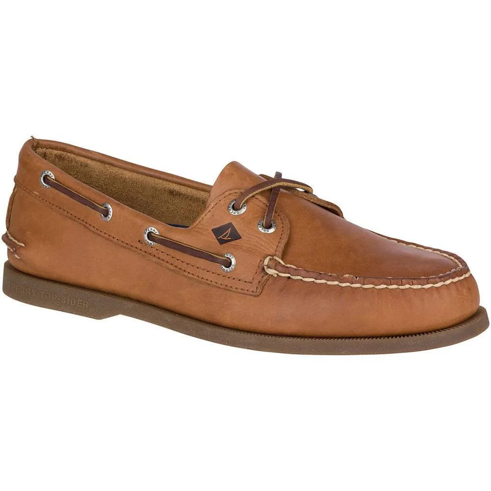 Sperry Men's Authentic Original Leather Boat Shoe Sahara Tan Simple Motion Walk Light