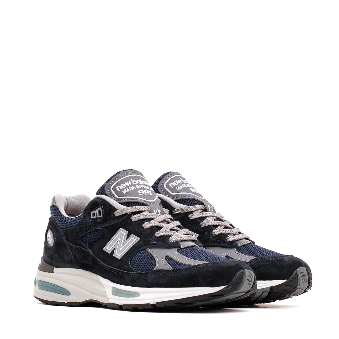 New Balance Unisex 991v2 Dark Navy Made In UK U991NV2 daily wear sports shoes