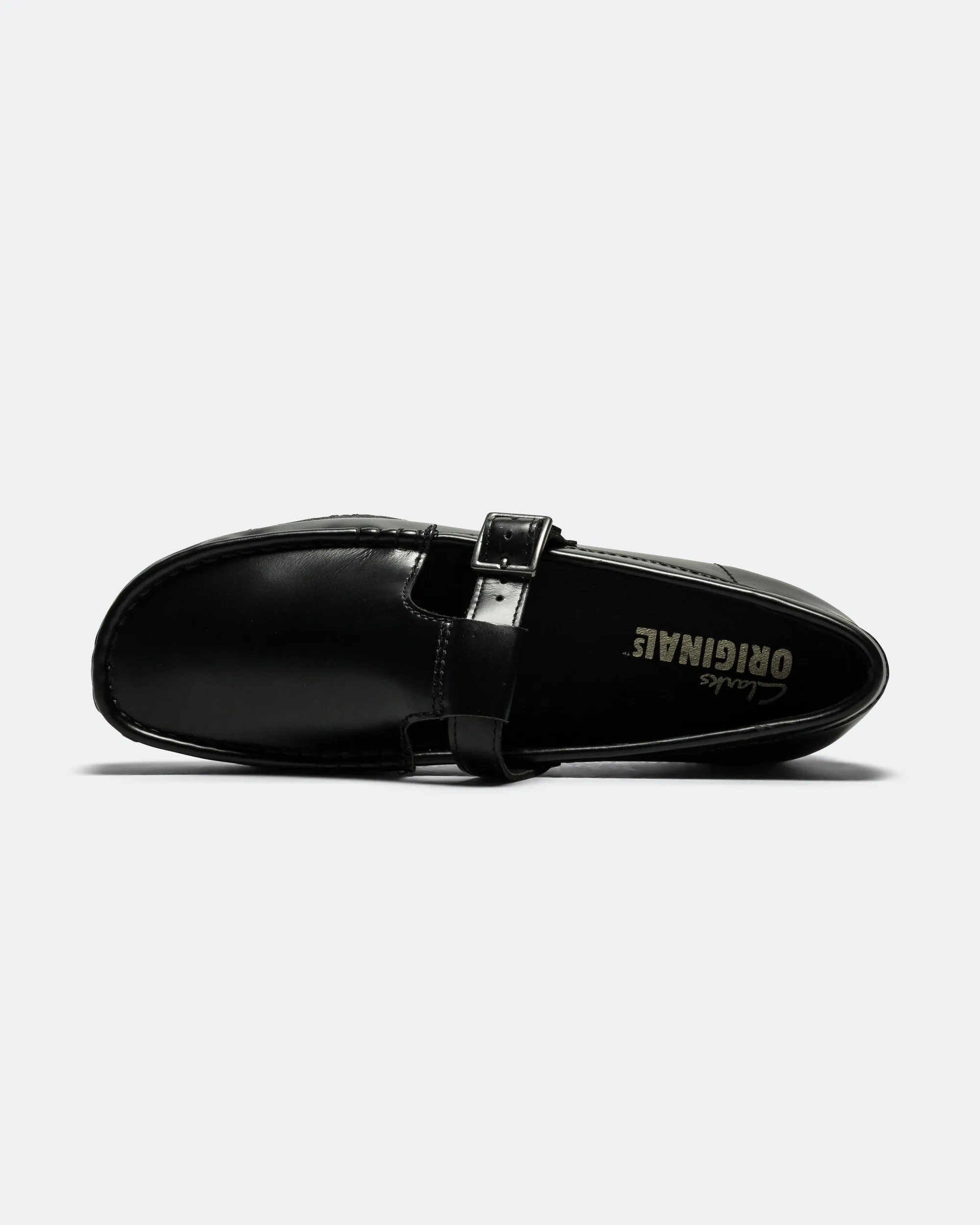 Womens Wallabee T Bar - Black Leather Abrasion Resistant Guard Foot Glide