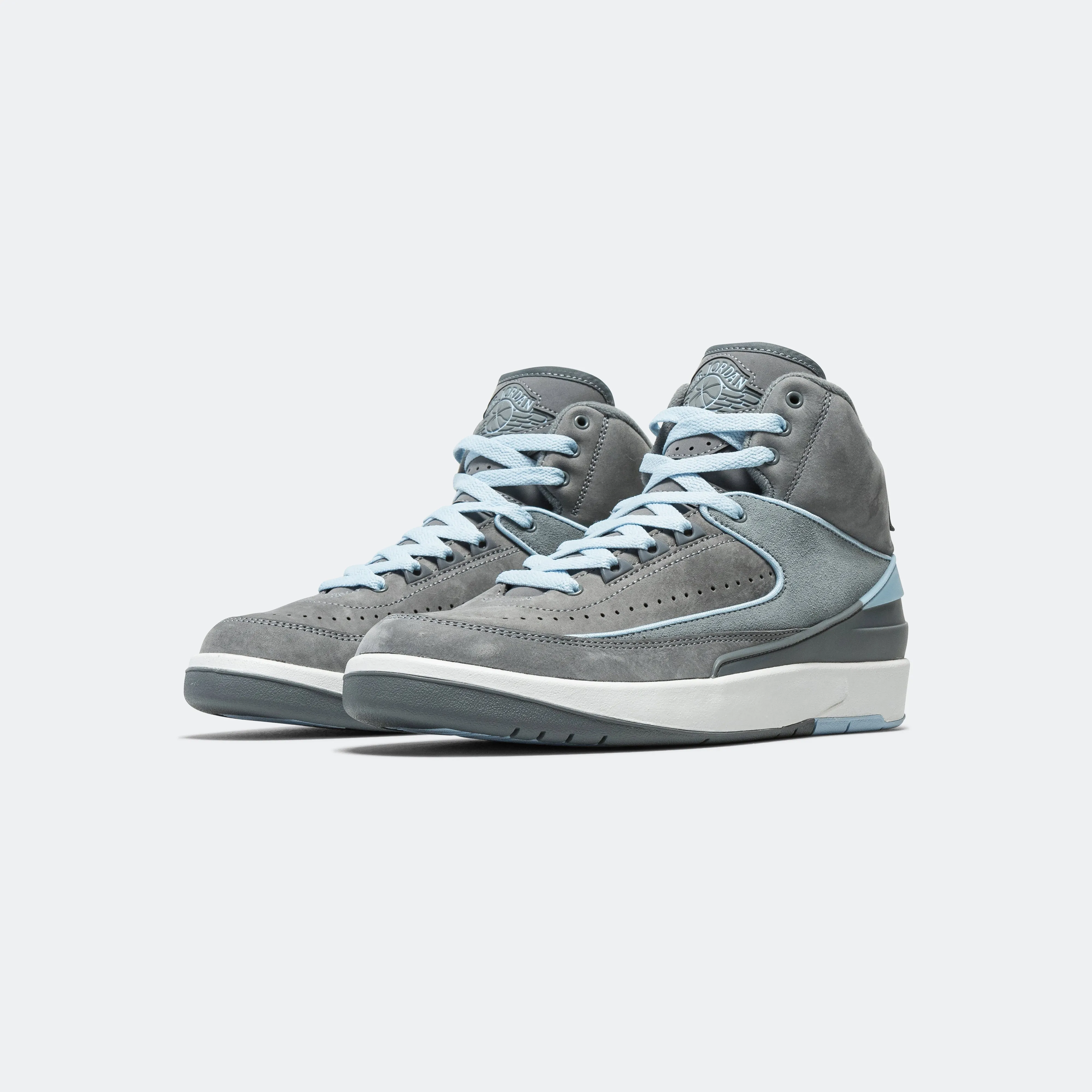 Neutral Motion Womens Air Jordan 2 Retro - Cool Grey/Ice Blue-White