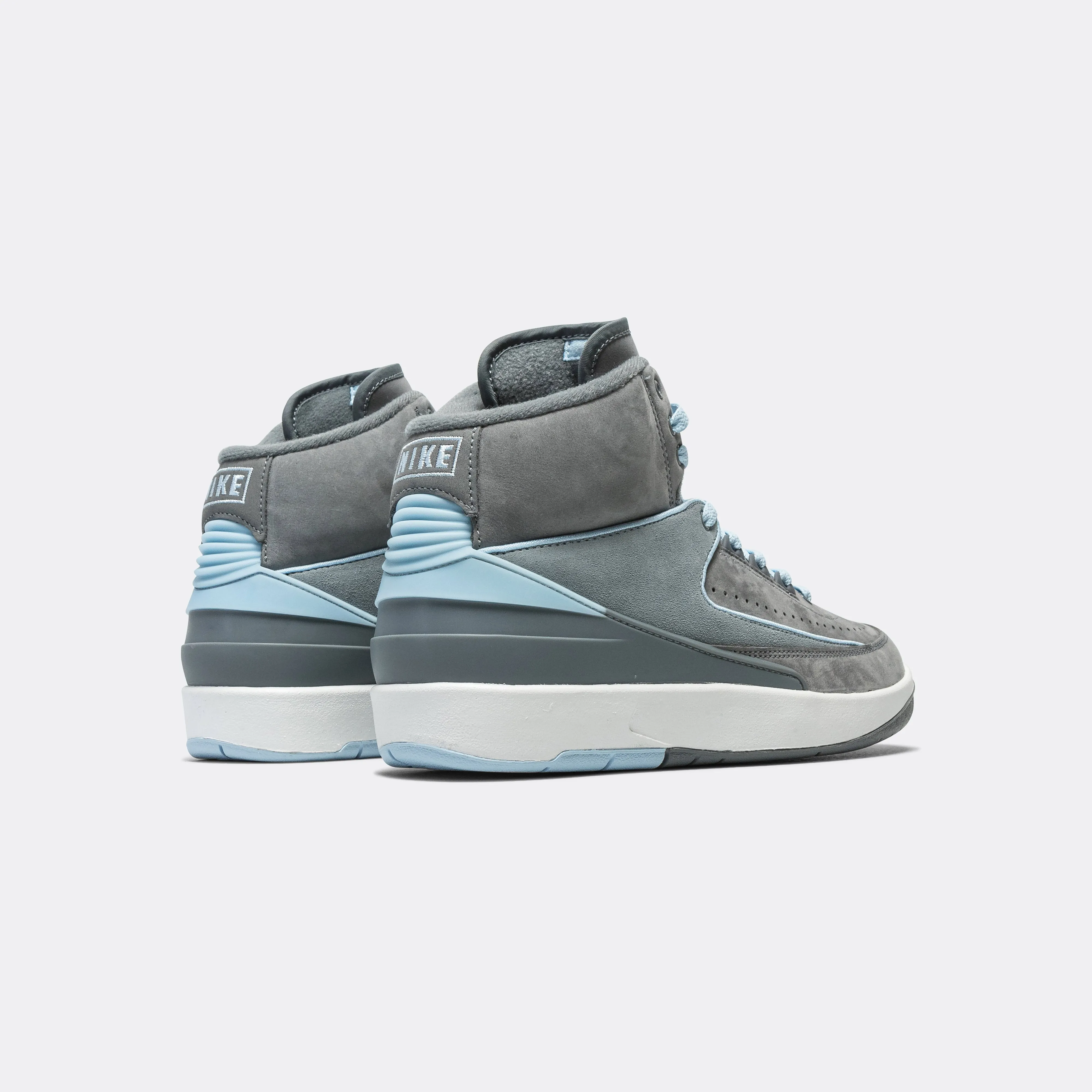 Womens Air Jordan 2 Retro - Cool Grey/Ice Blue-White Motion Fit