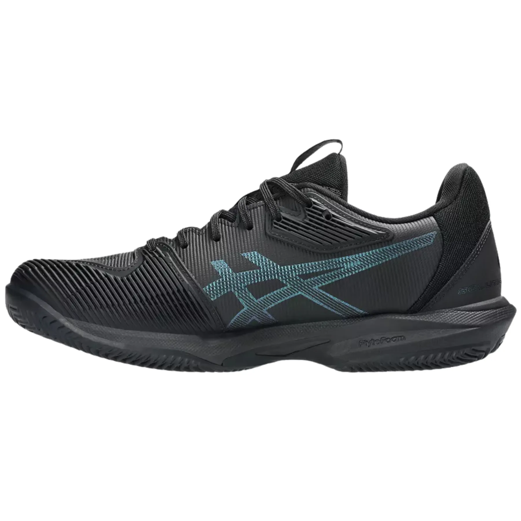 Asics Solution Speed FF 3 Clay Night Energy Herringbone Mens Tennis Shoes ?C Black/Prism Blue Minimal Sole Zip Up Design