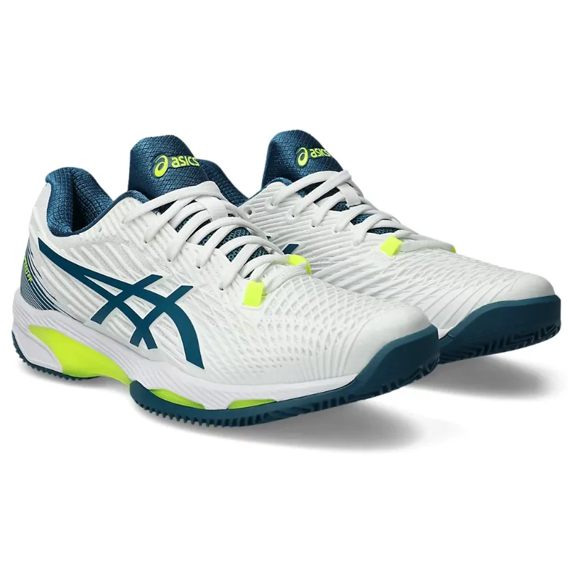 Casual running Asics Solution Speed FF 2 White/Restful Teal  Clay Mens Tennis Shoes