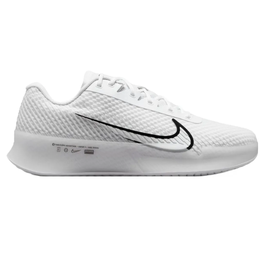 Good Traction Impact Control Nike Court Air Zoom Vapor 11 Men's Hard Court Tennis Shoes -  White/Black-Summit White