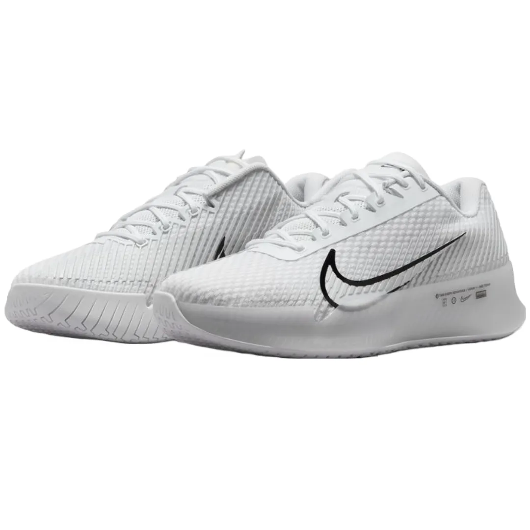 Cushion Base Nike Court Air Zoom Vapor 11 Men's Hard Court Tennis Shoes -  White/Black-Summit White