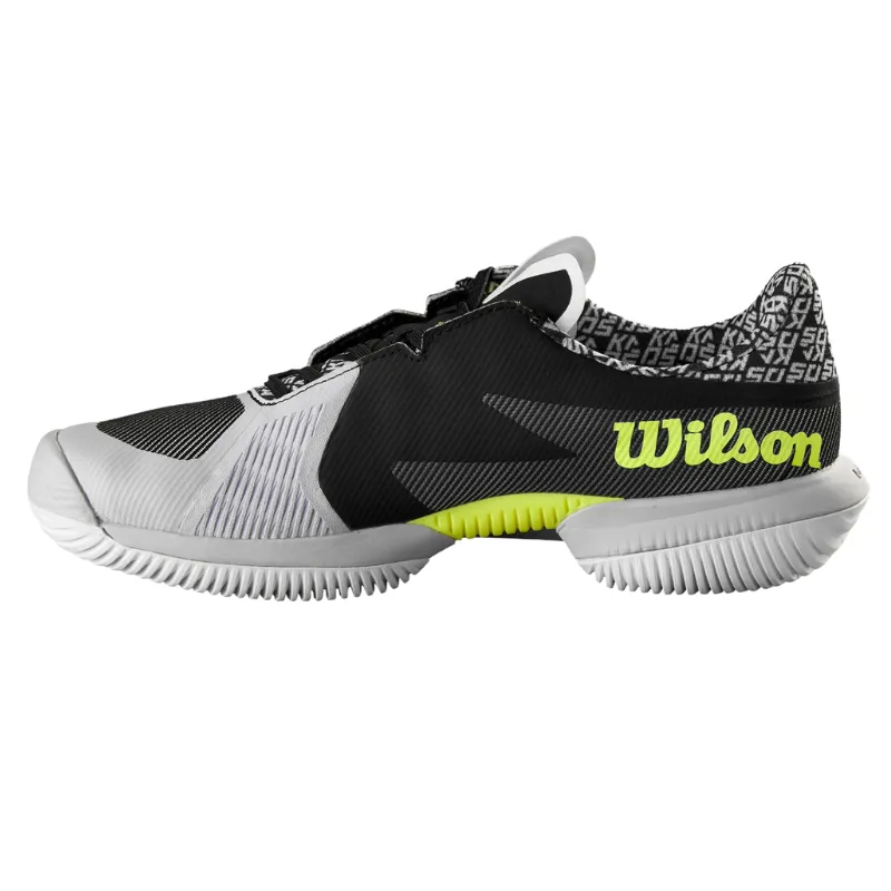 Wilson Kaos Swift 1.5 Mens Tennis Shoes - Pearl Blue / Black / Safety Yellow weekend warriors Impact Zone