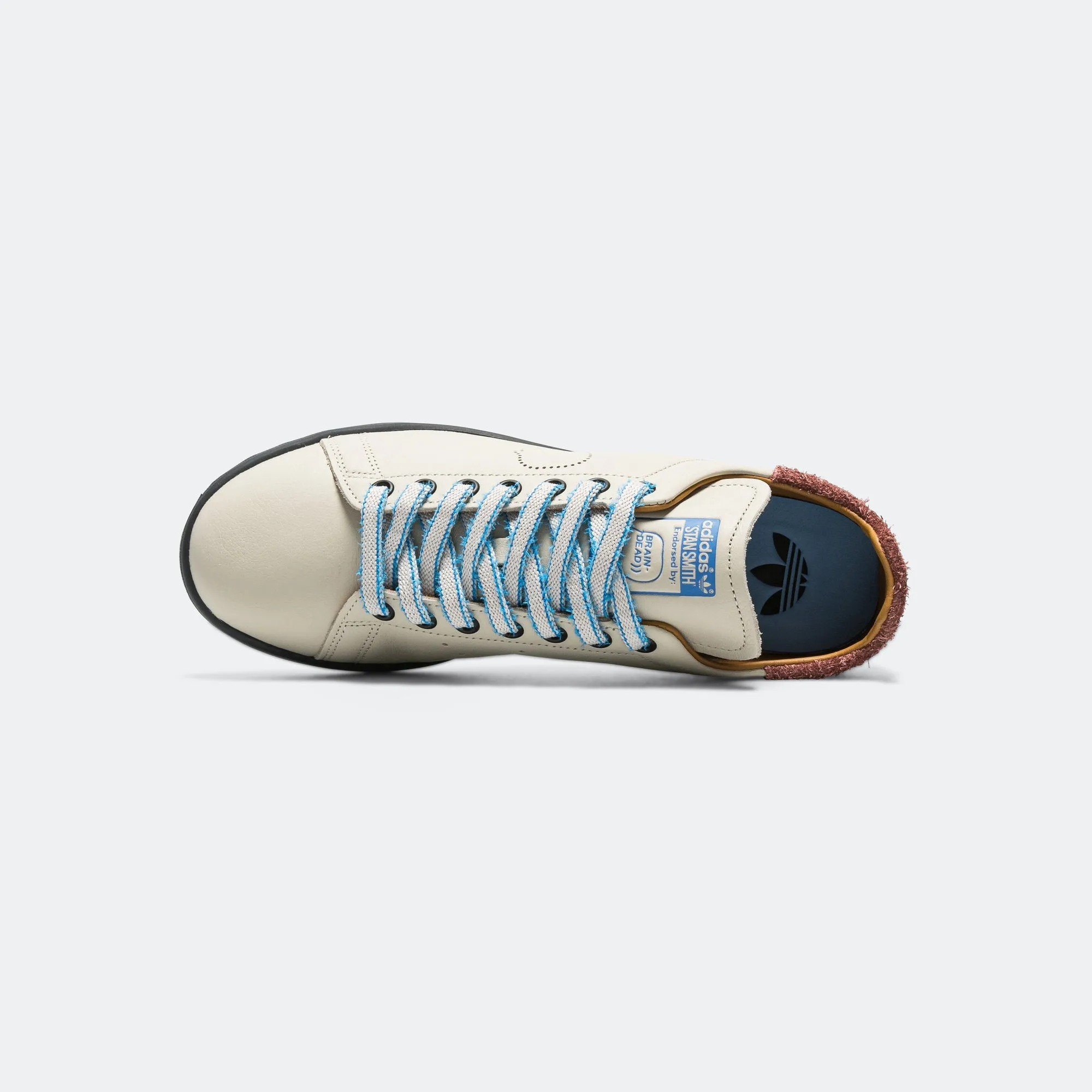 Stan Smith x Brain Dead - Clear Brown/Bahia Light Blue-Mesa Velcro fastening