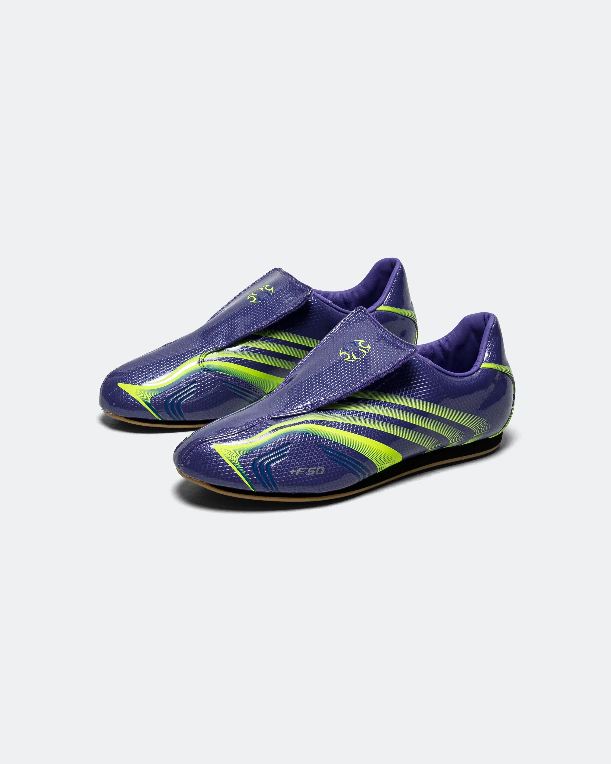 Womens Taekwondo F50 - Purple Rush/Lucid Lemon-Royal Blue Trail Usage